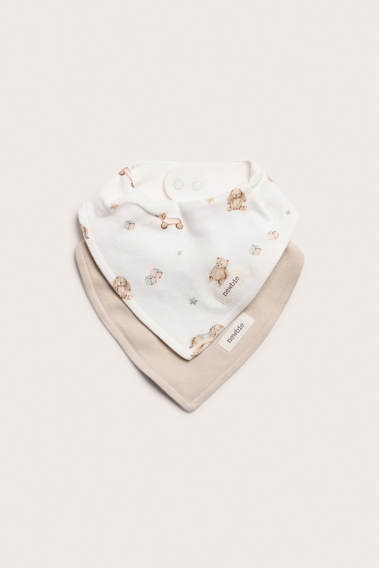 Bibs with teddy bear motif (2-pack)