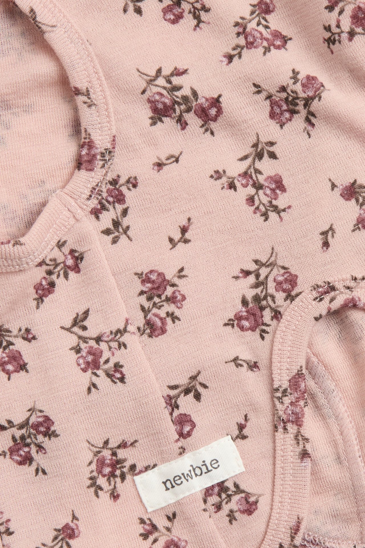 Geblümte Sturmhaube aus Wolle - Rosa - 2