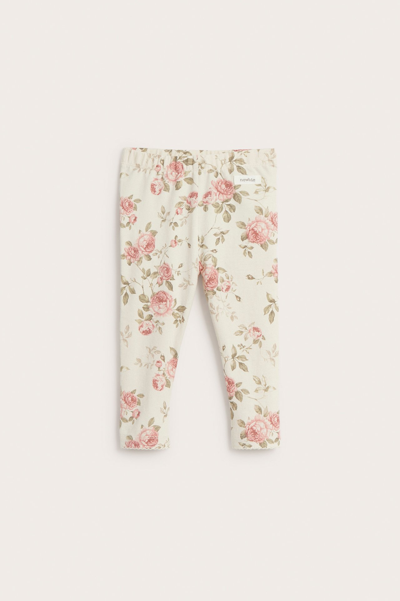 Geblümte Leggings mit Rüschen
