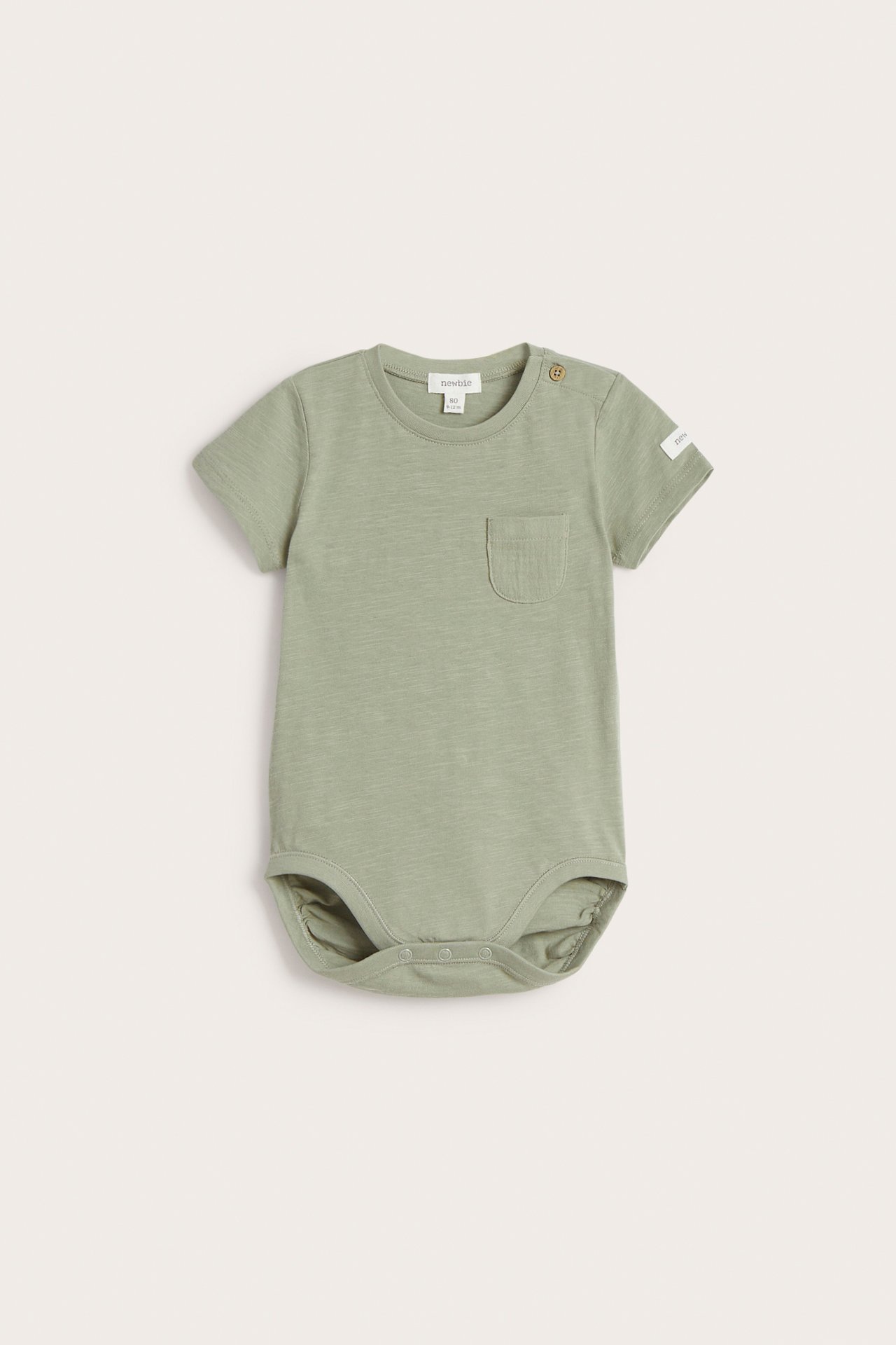 Short sleeve bodysuit with chest pocket