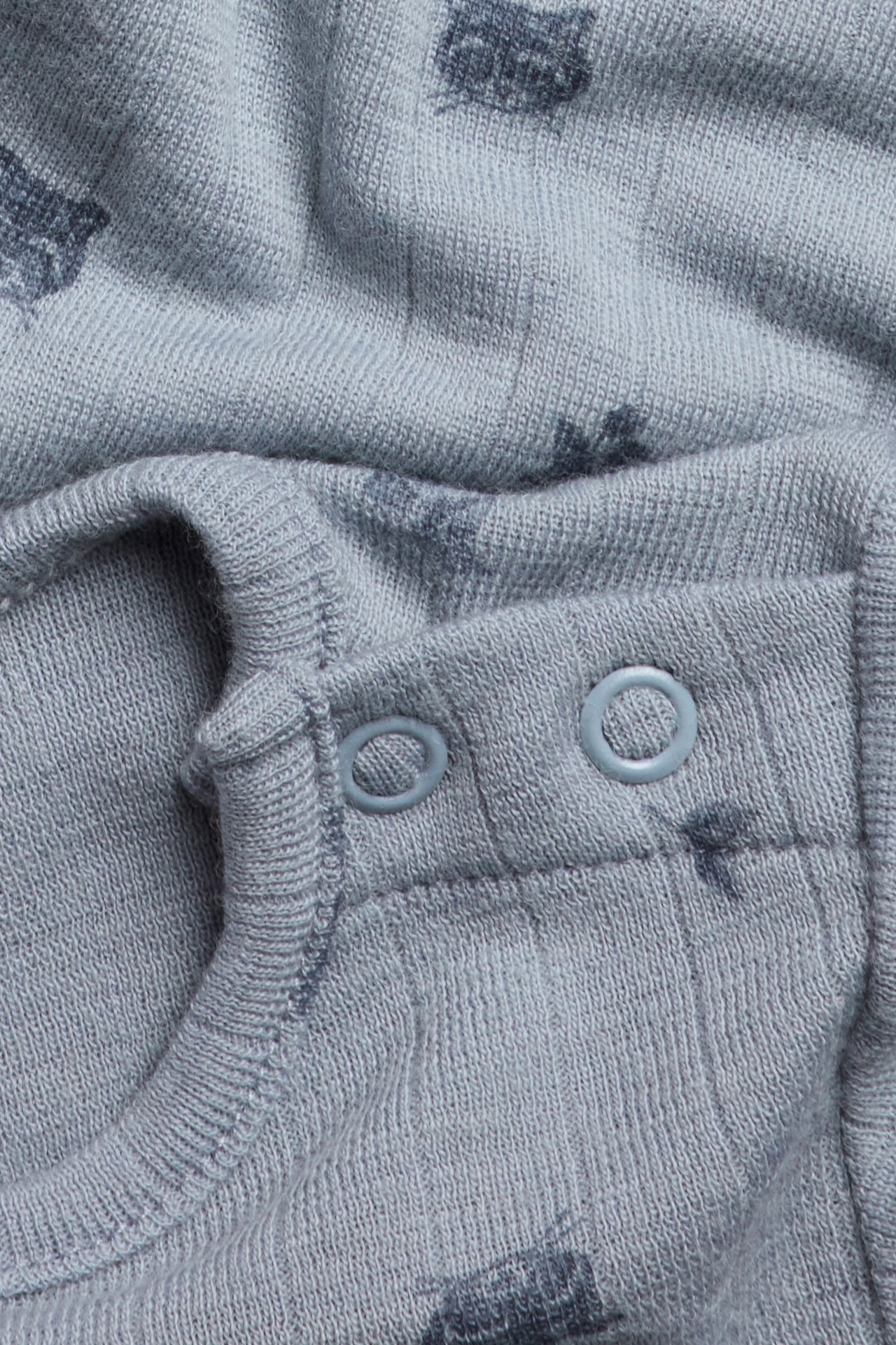 Gemusterter Body aus Merinowolle - Hellblau - 2