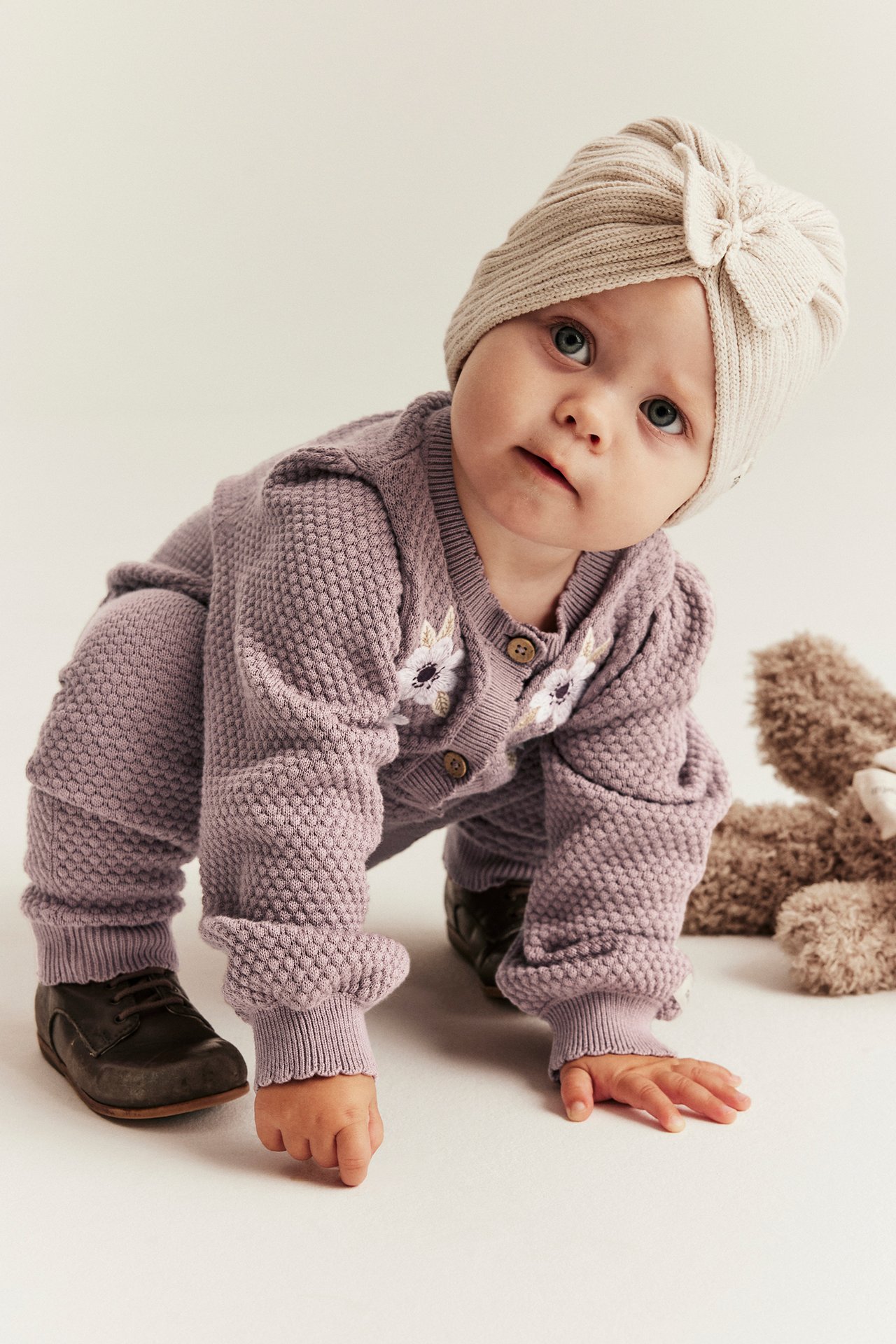 Texture-knit jumpsuit