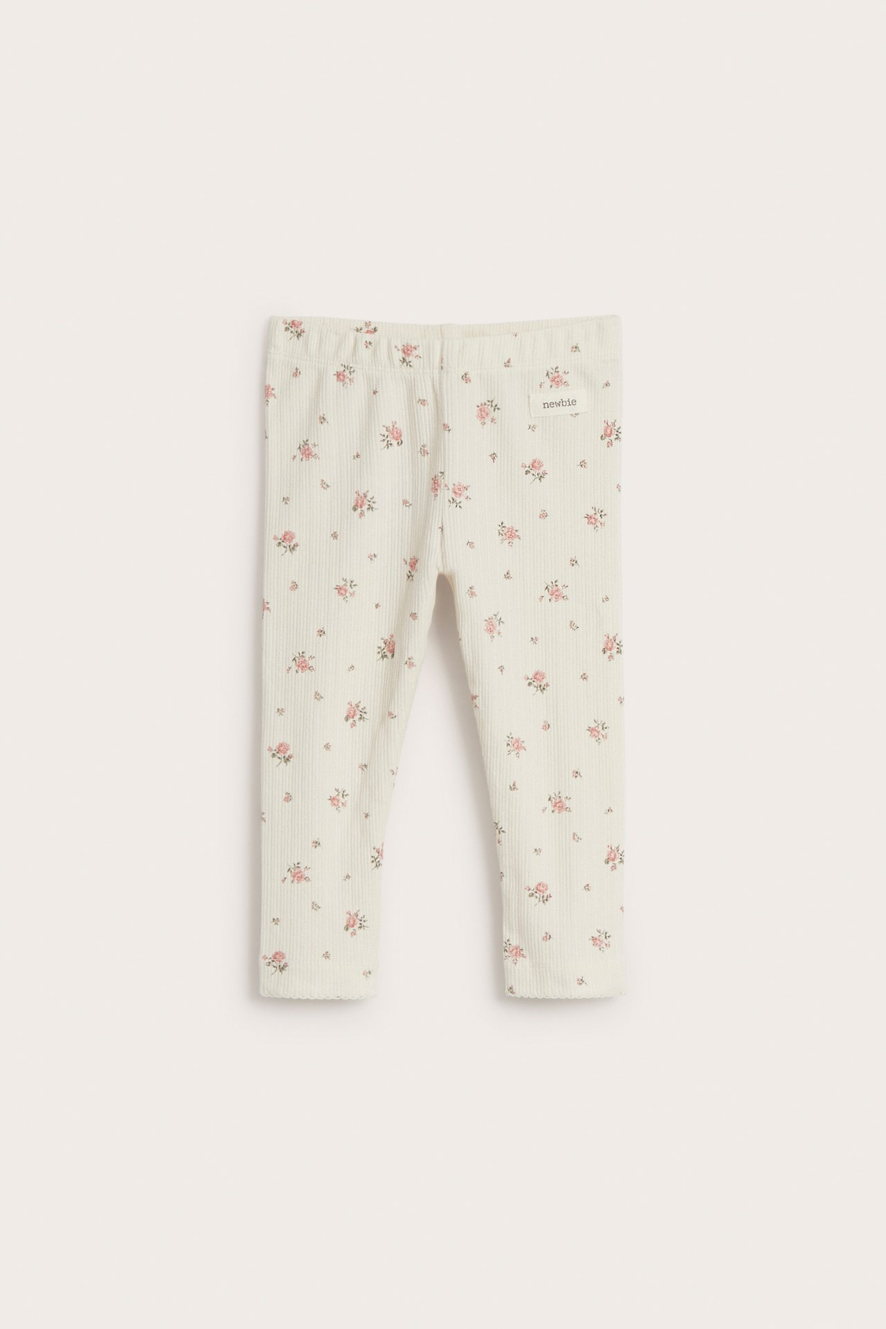 Ribbed floral leggings