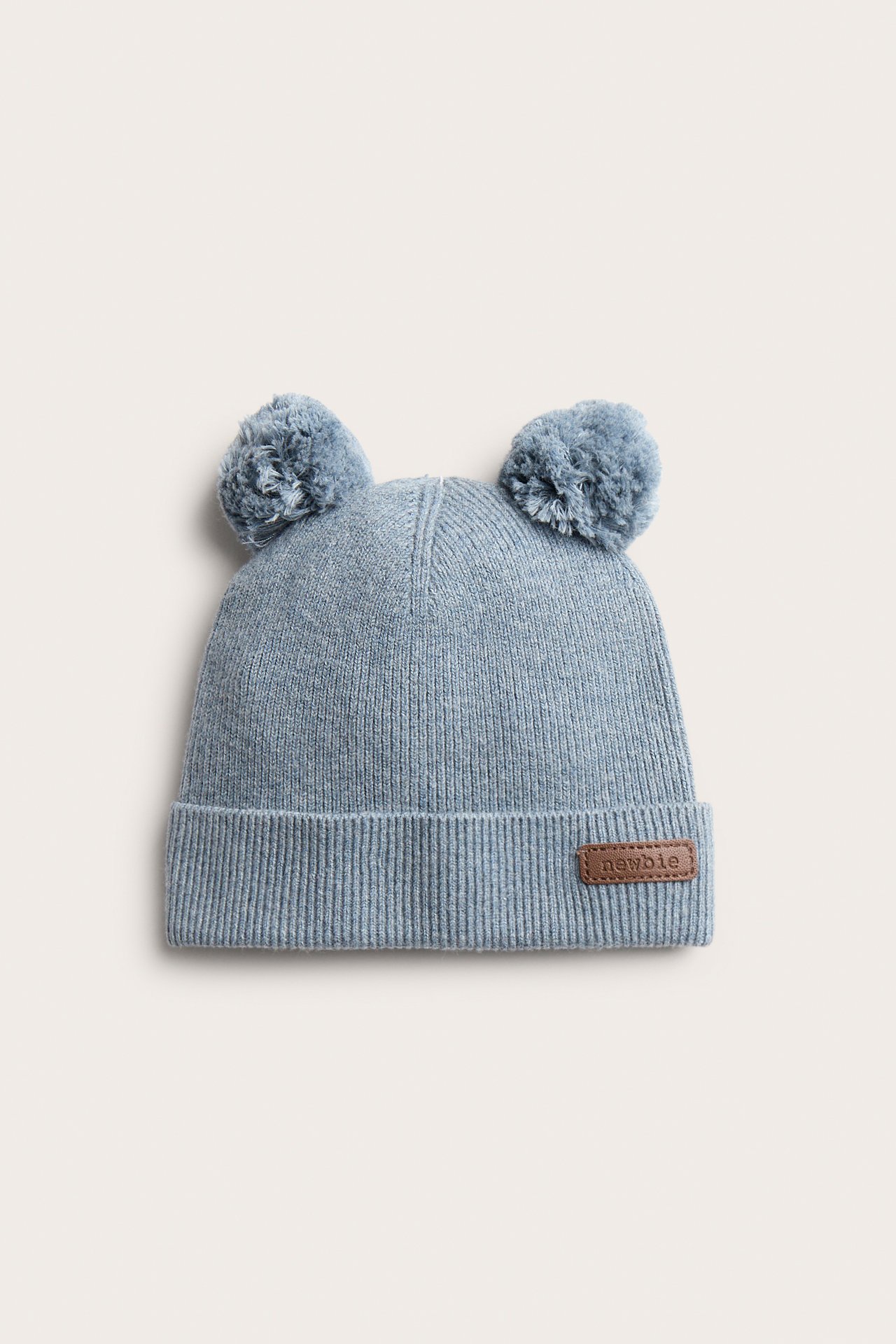 Hat with two pom-poms - Blue - 1