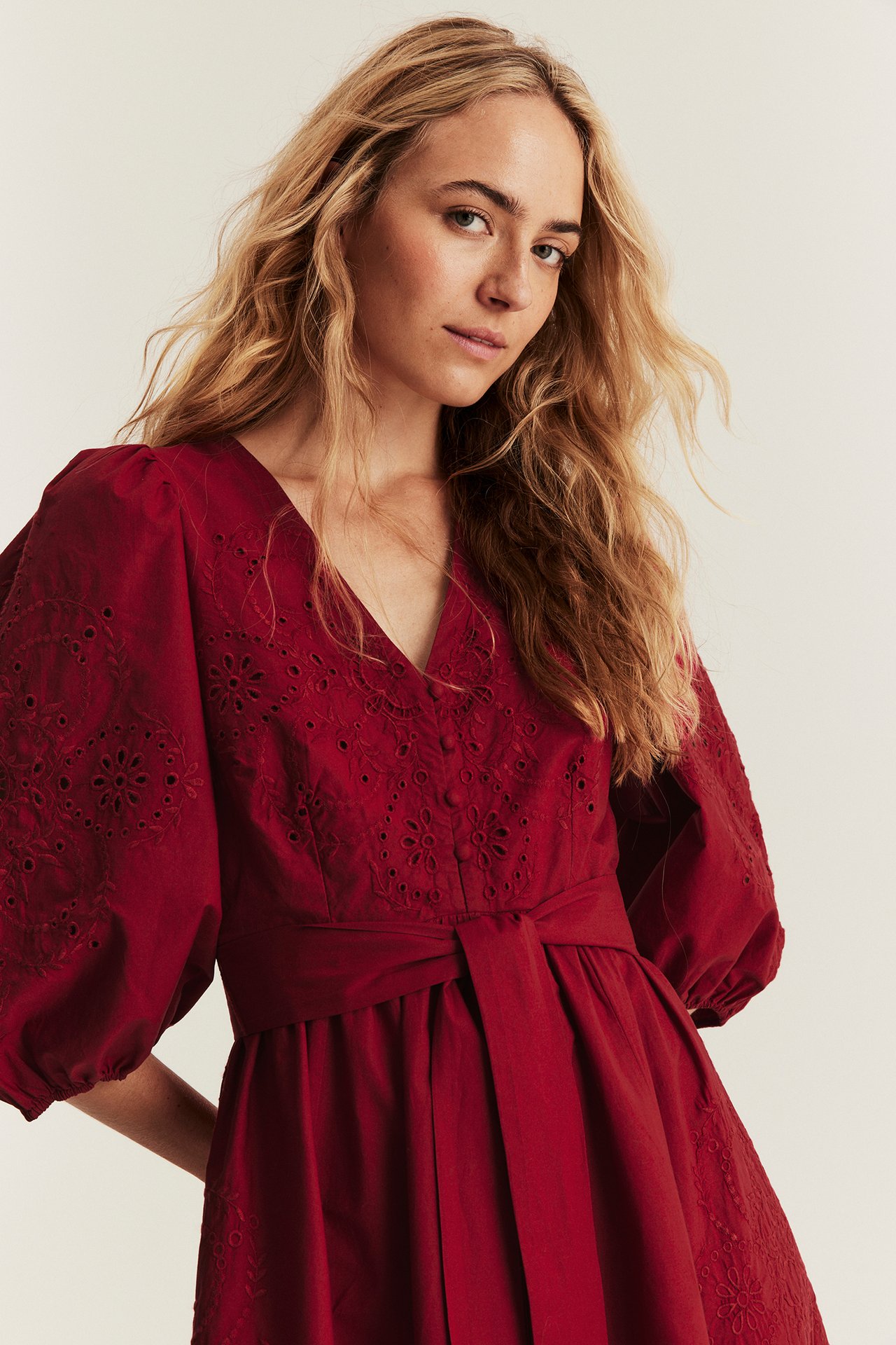Besticktes Kleid von Newbie Woman - Rot - 180 cm/Größe S - 5