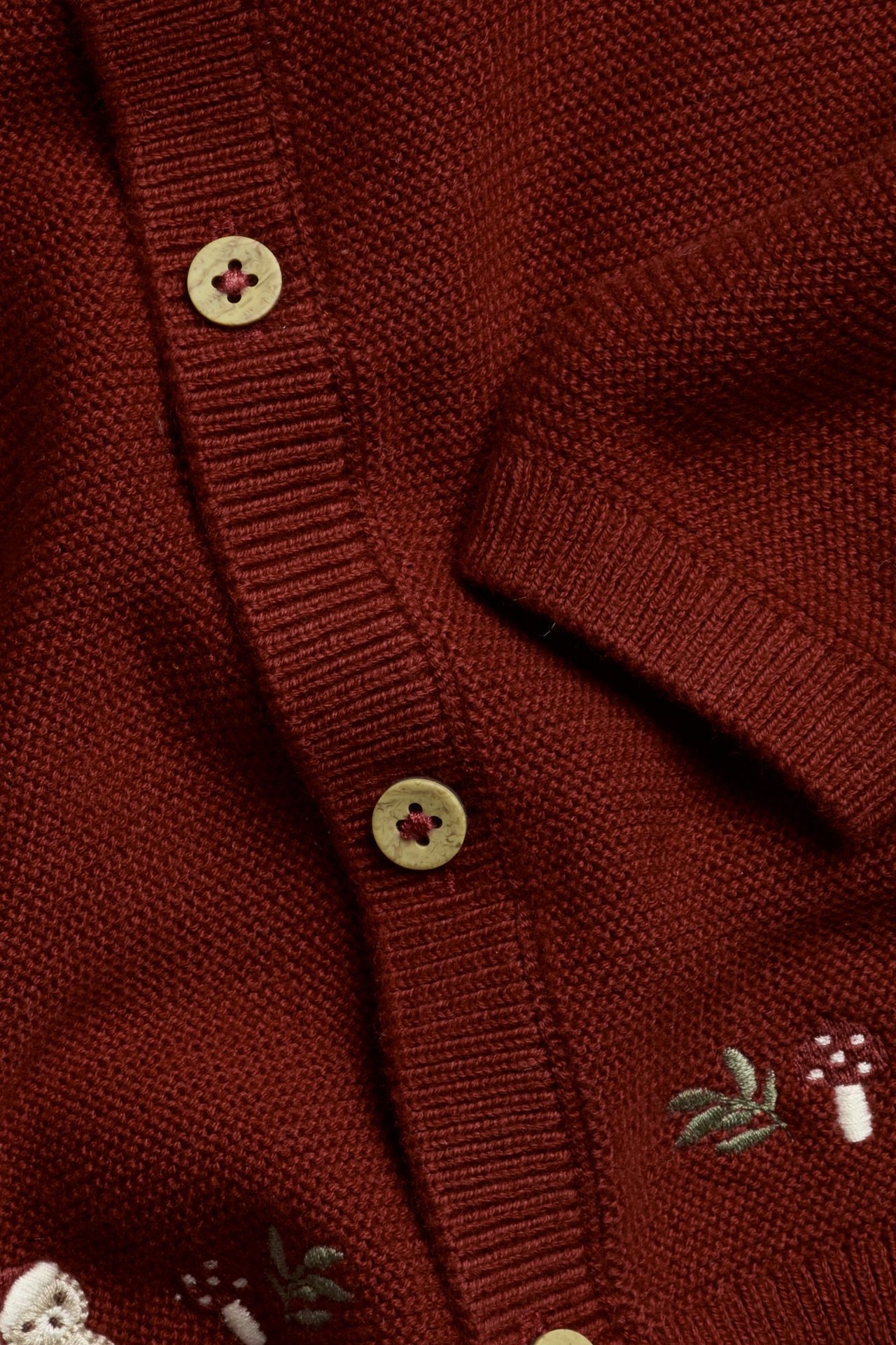 Weihnachtliche Strickjacke mit Bären - Rot - 3