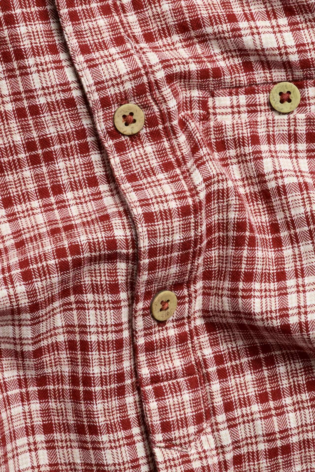 Long sleeve shirt-style bodysuit - Red - 2