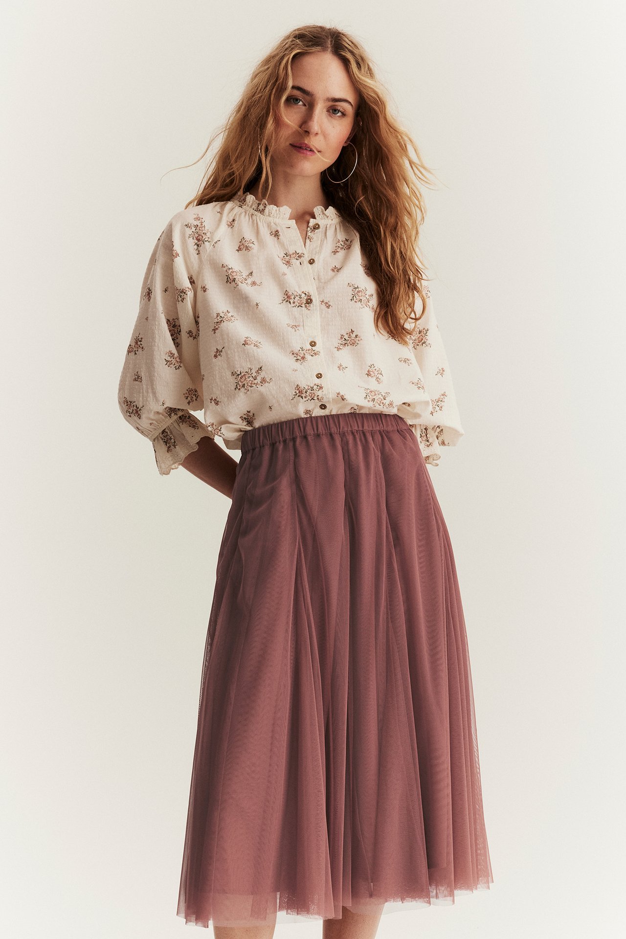 Mesh Skirt from Newbie Woman - Dark pink - 4