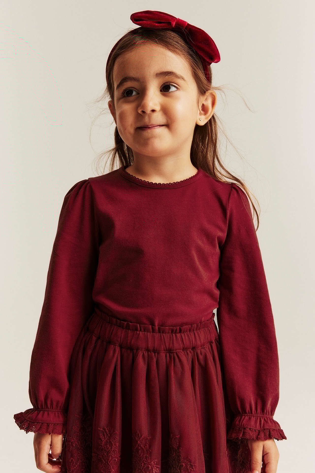 Top with lace edging
