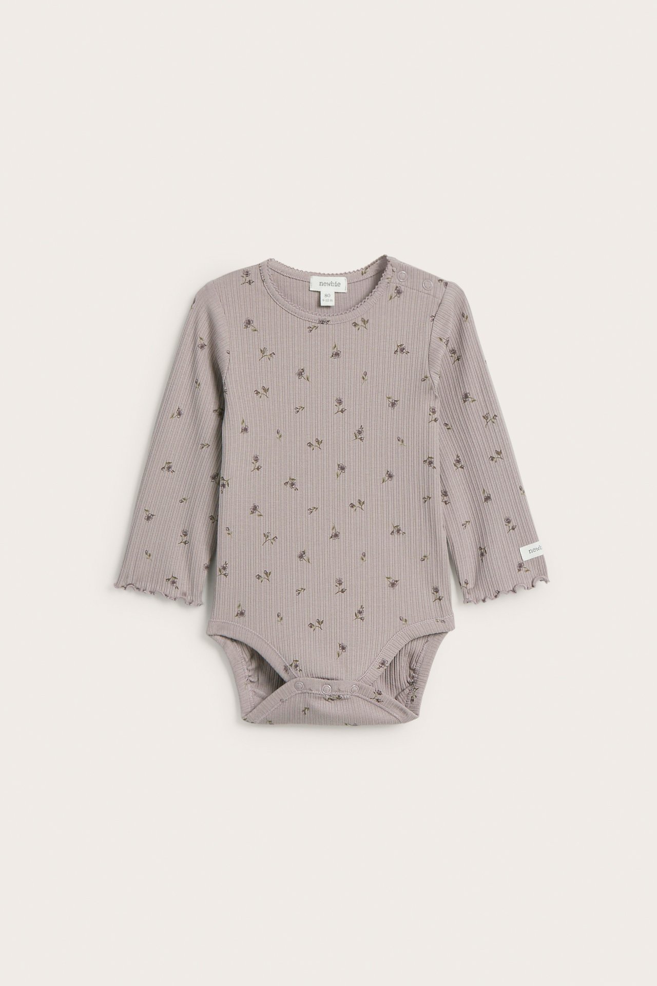 Long sleeve bodysuit with floral print