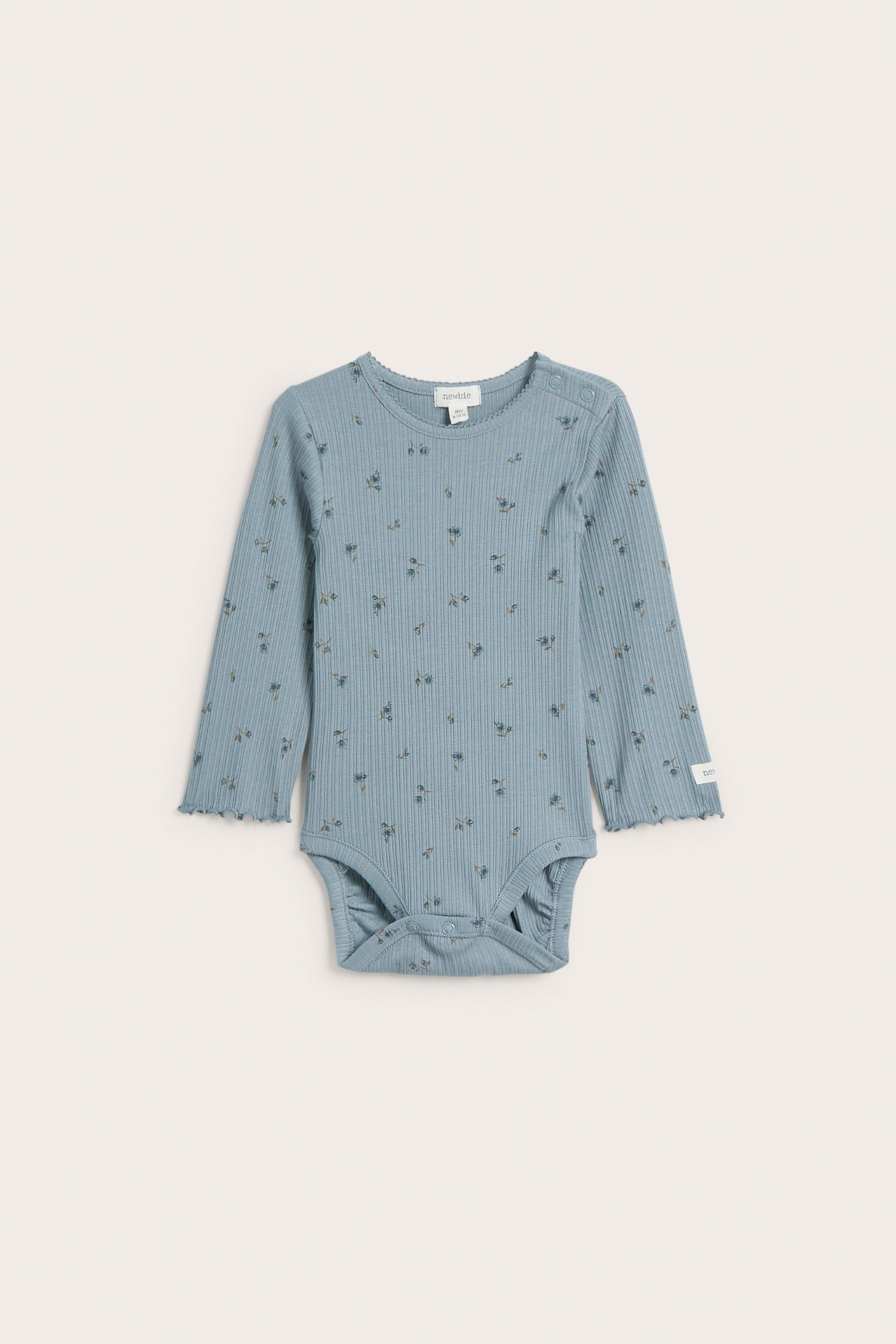 Long sleeve bodysuit with floral print