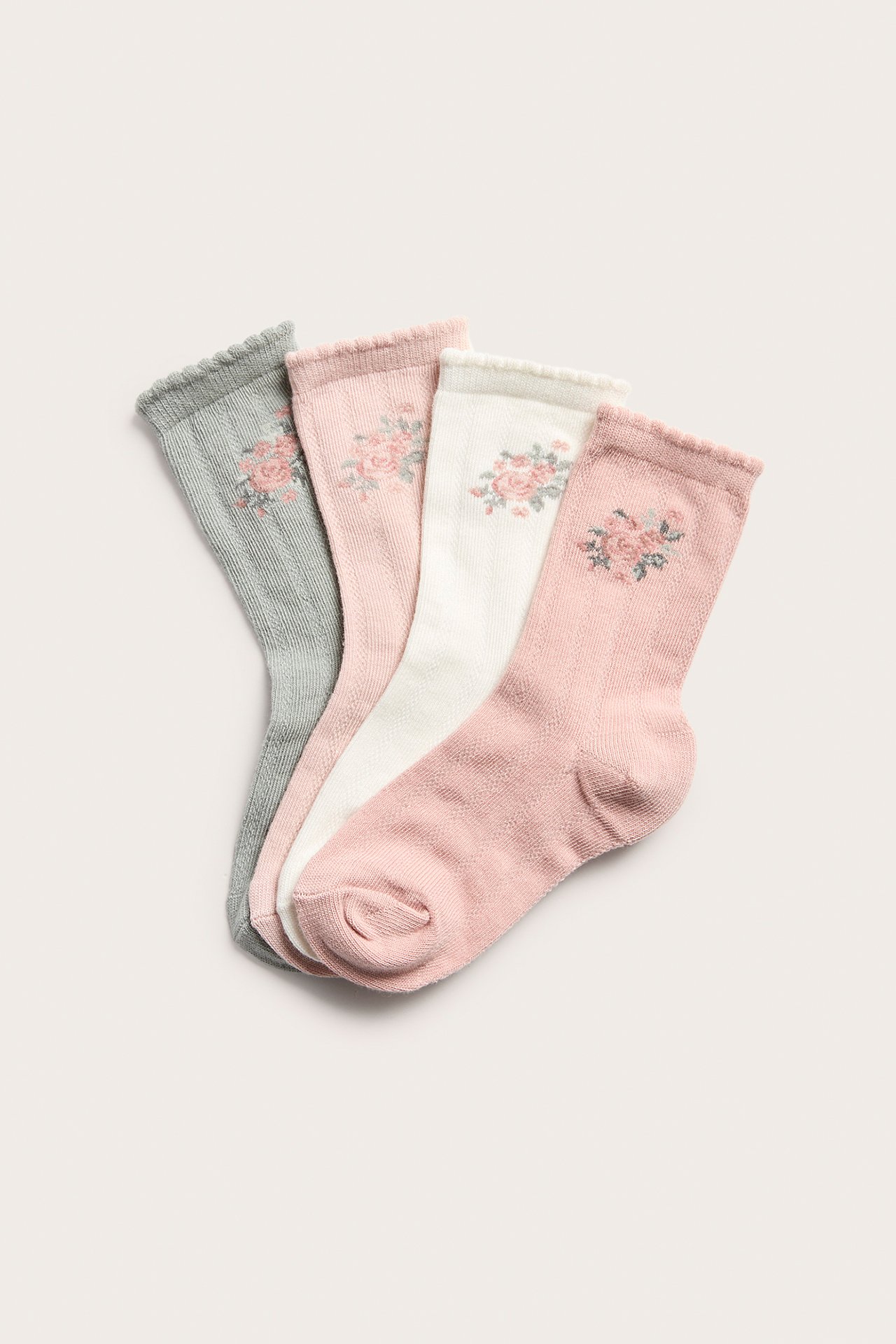 Floral socks (4-pack)