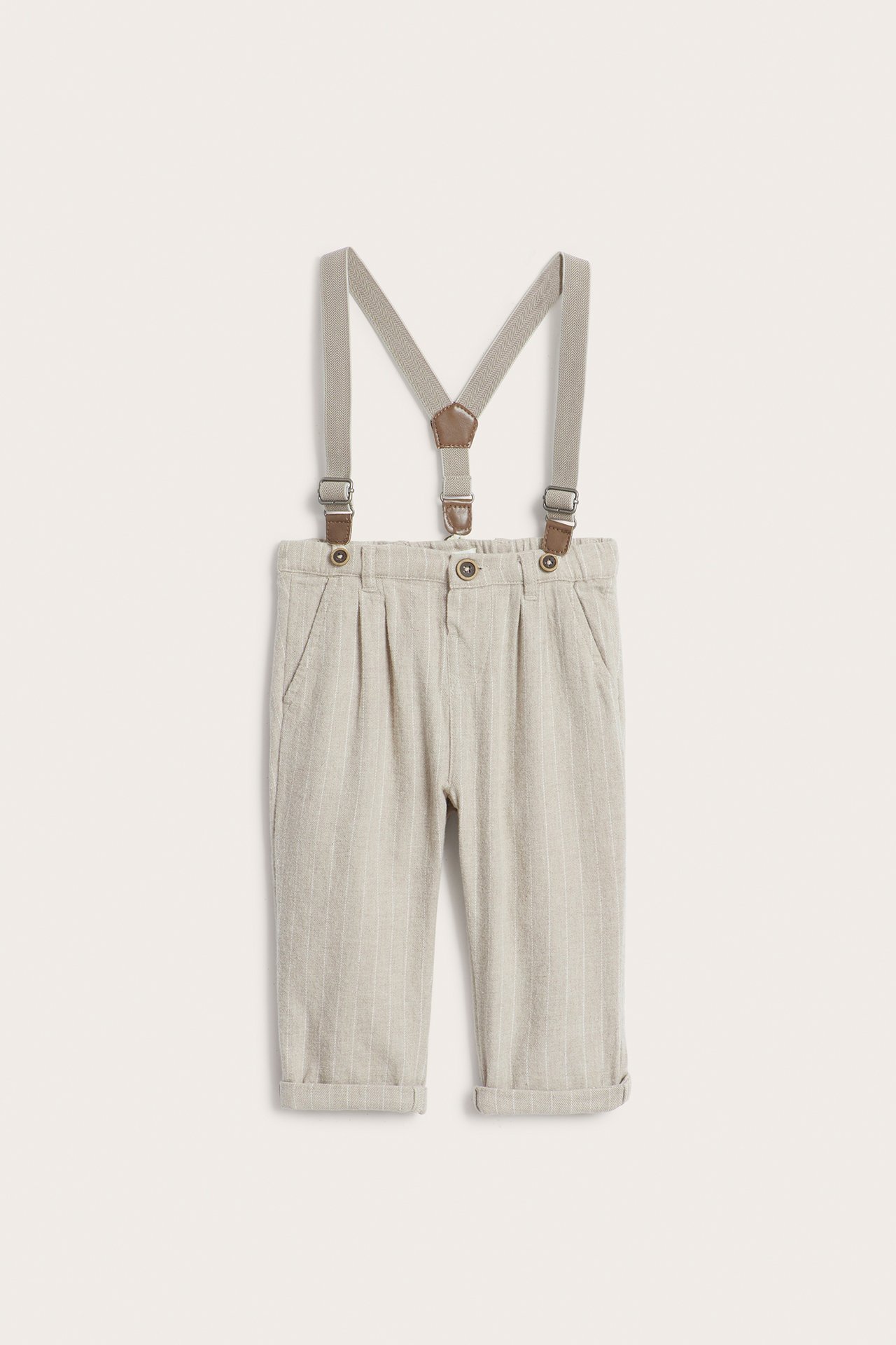 Woven dress trousers with braces