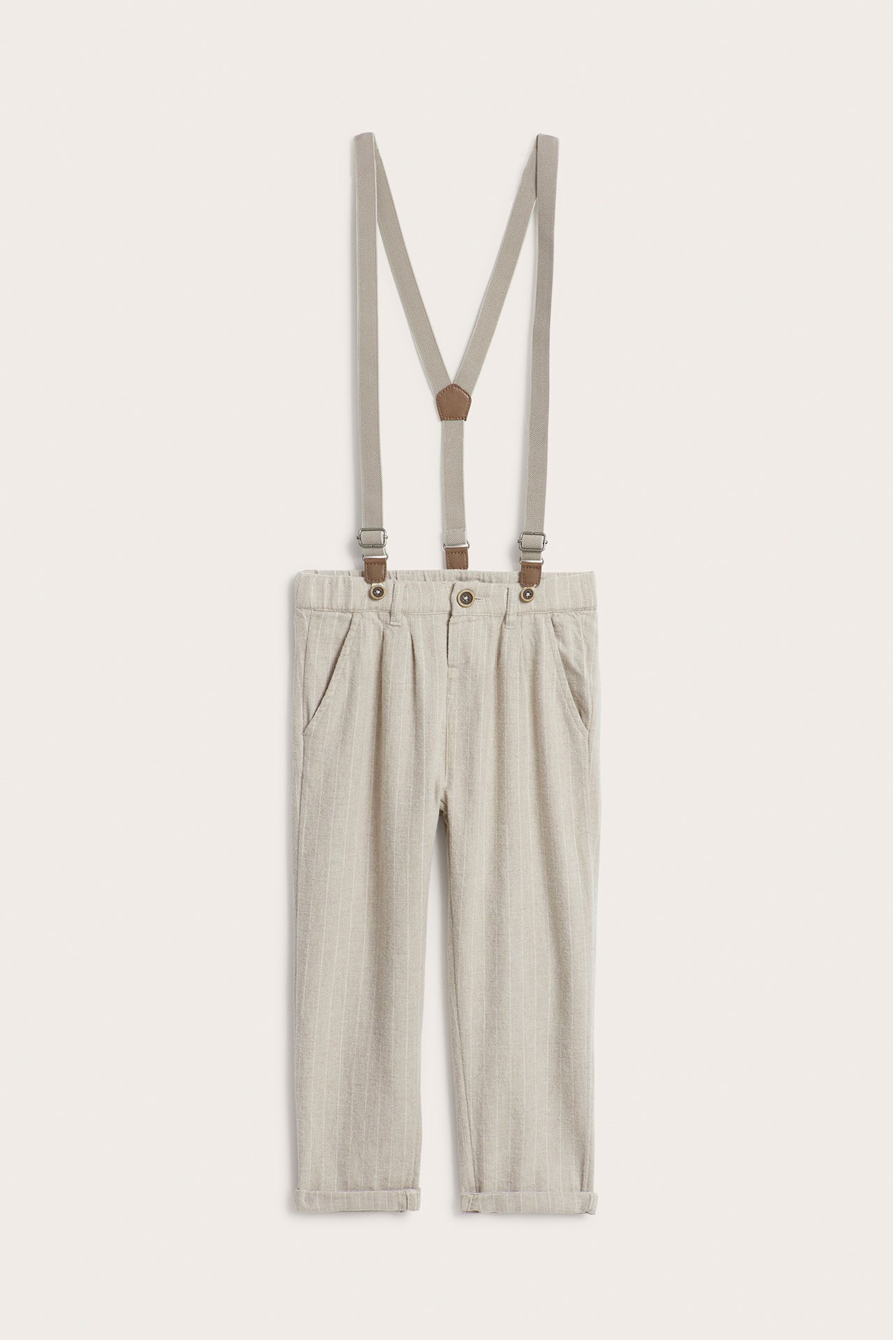 Woven dress trousers with braces