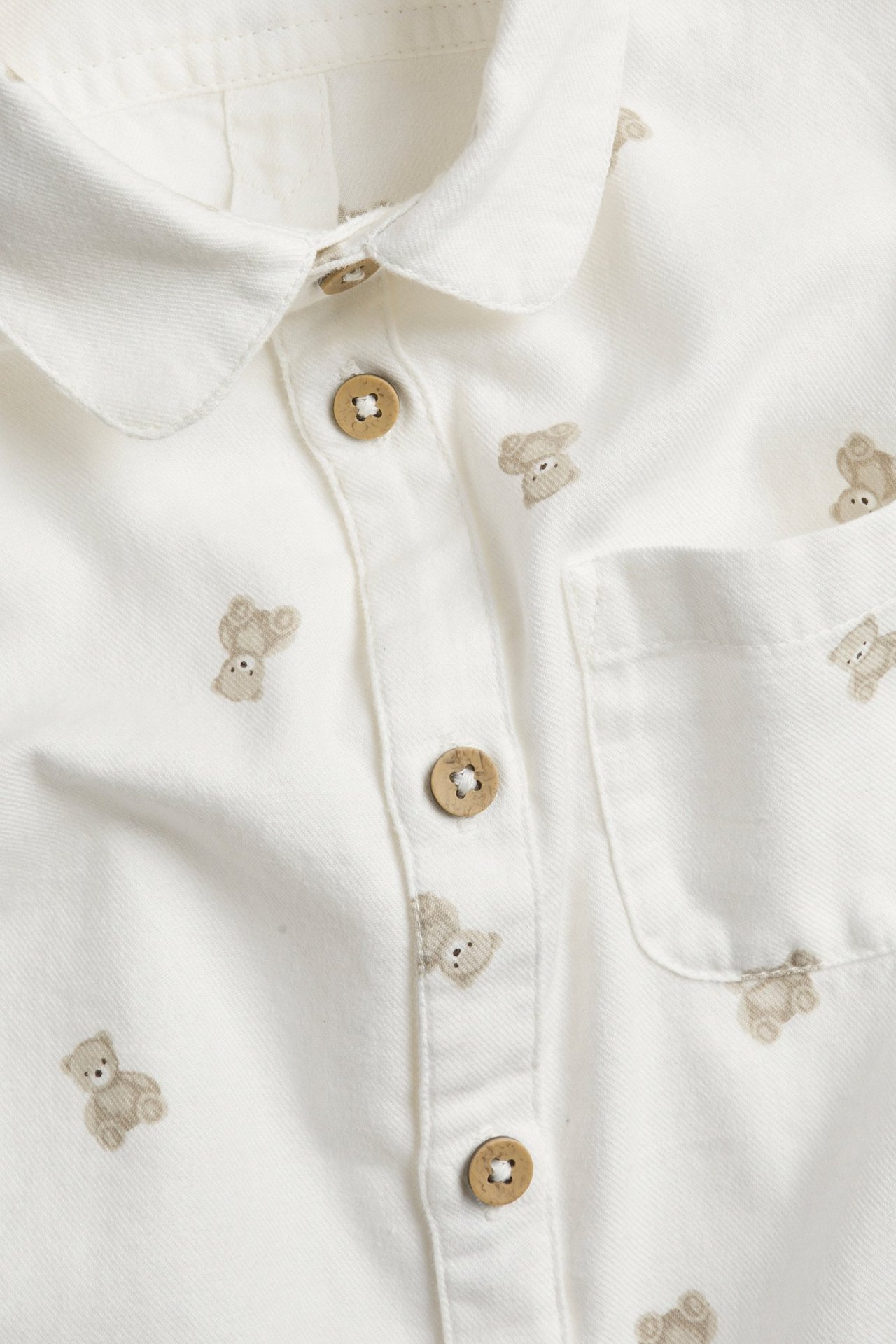 Shirt with bear print - Off-white - 2