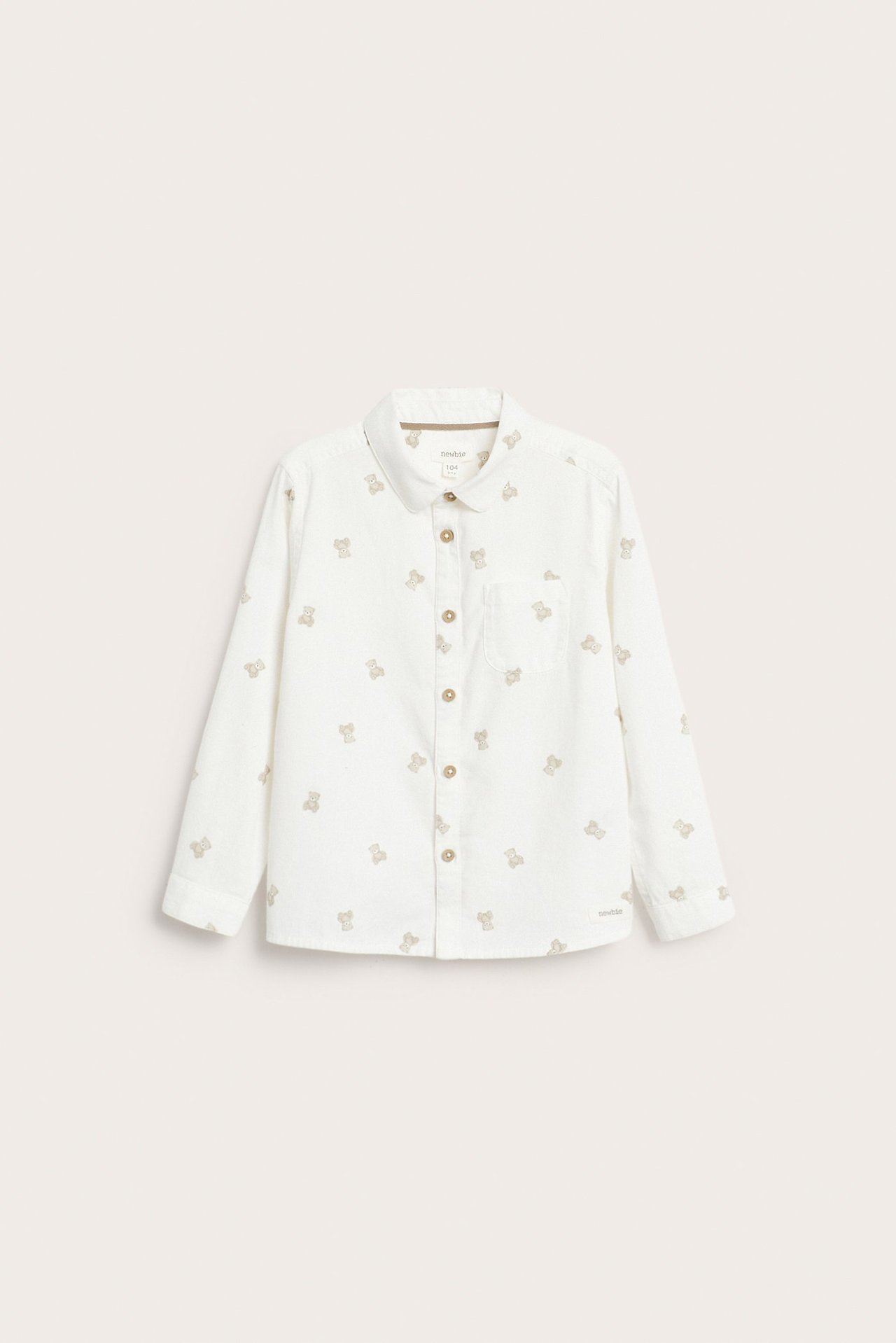 Shirt with bear print - Off-white - 1