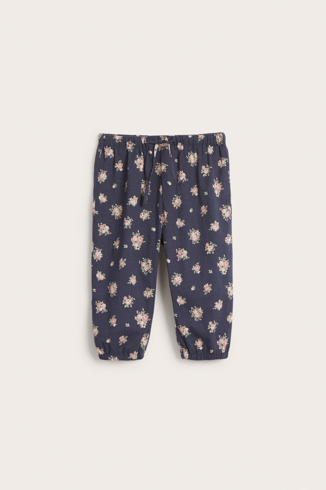 Woven floral trousers