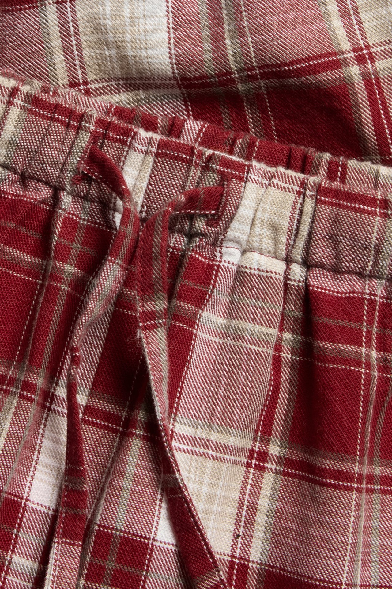 Karierte Hose aus Webstoff - Rot - 2
