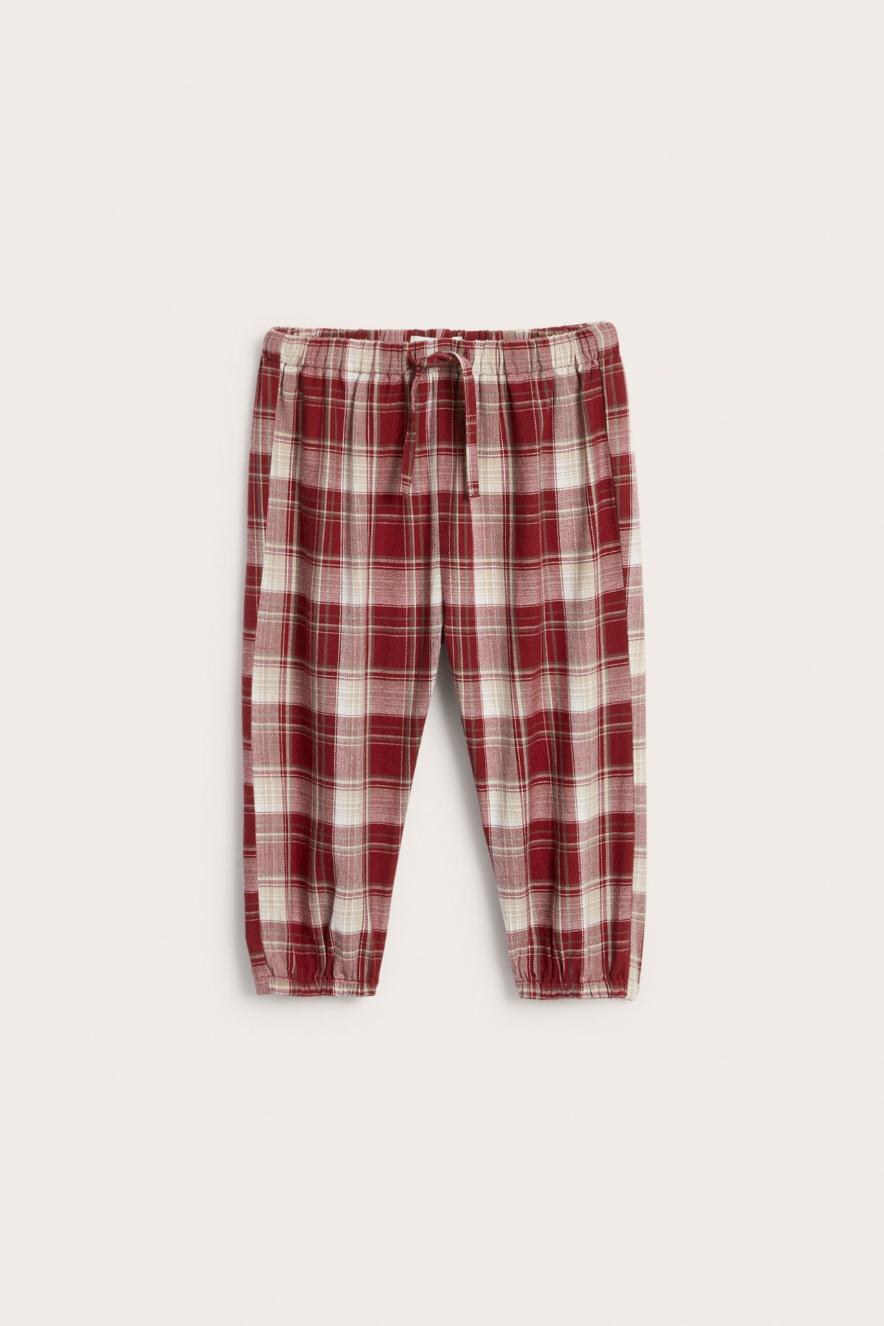 Karierte Hose aus Webstoff - Rot - 1