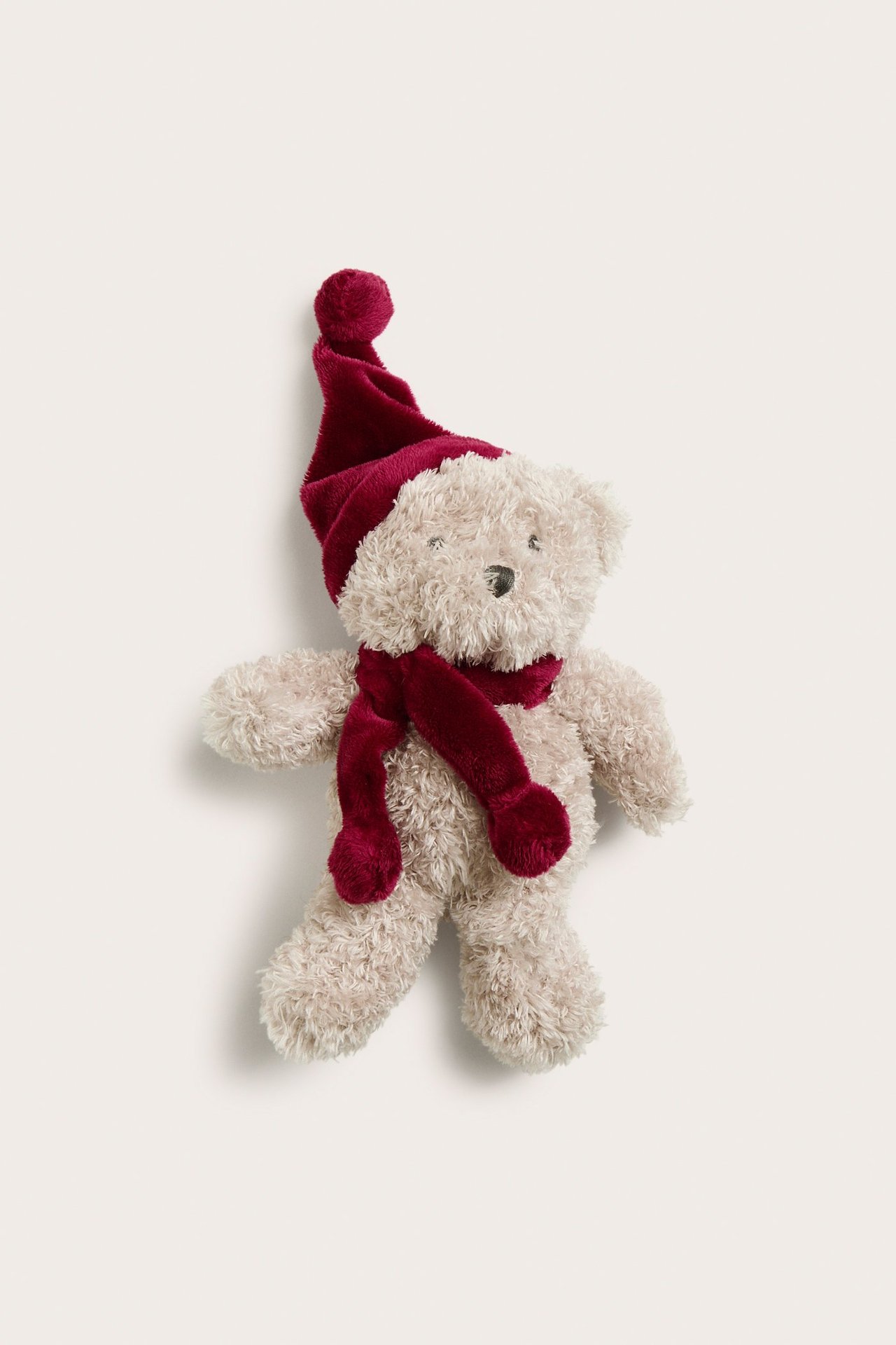 Teddy bear with Santa hat - Red - 1