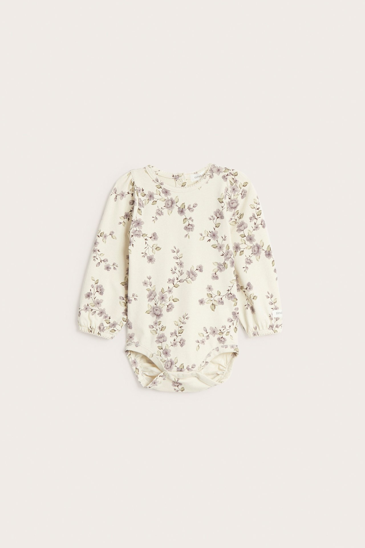 Floral body with puff sleeves