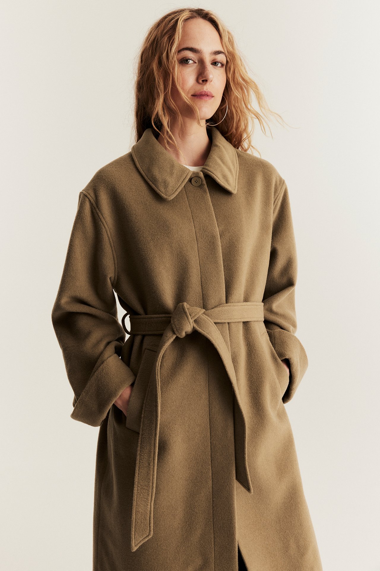 Mantel aus Wollgemisch Newbie Woman - Braun - 180 cm/Größe S - 9