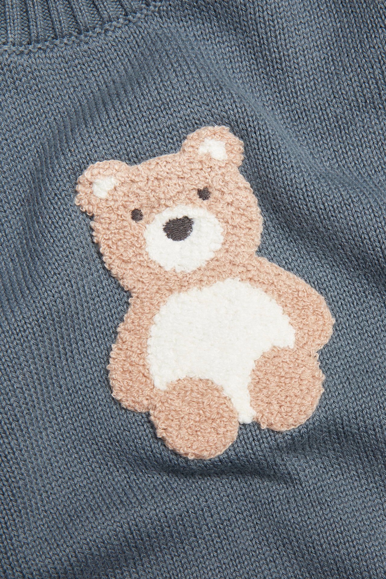 Sweater with bear detail. - Blue - 2