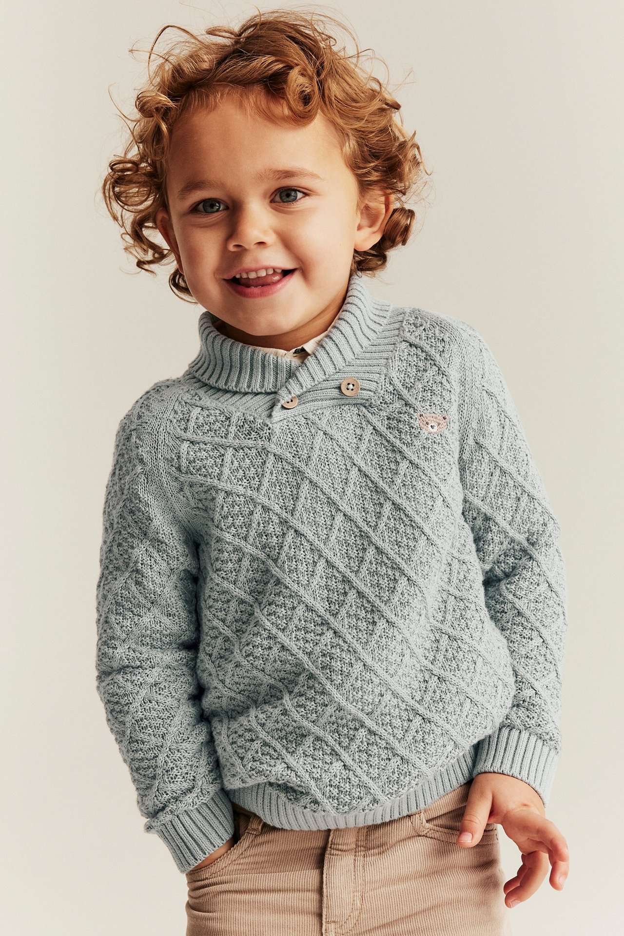 Strickpullover mit Teddybär