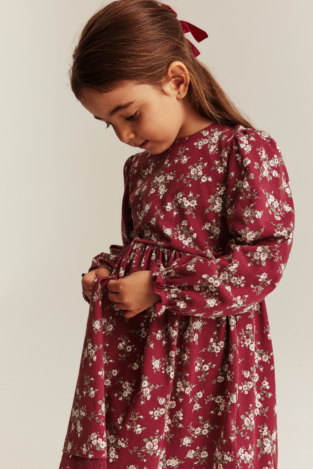 Floral dress with lace