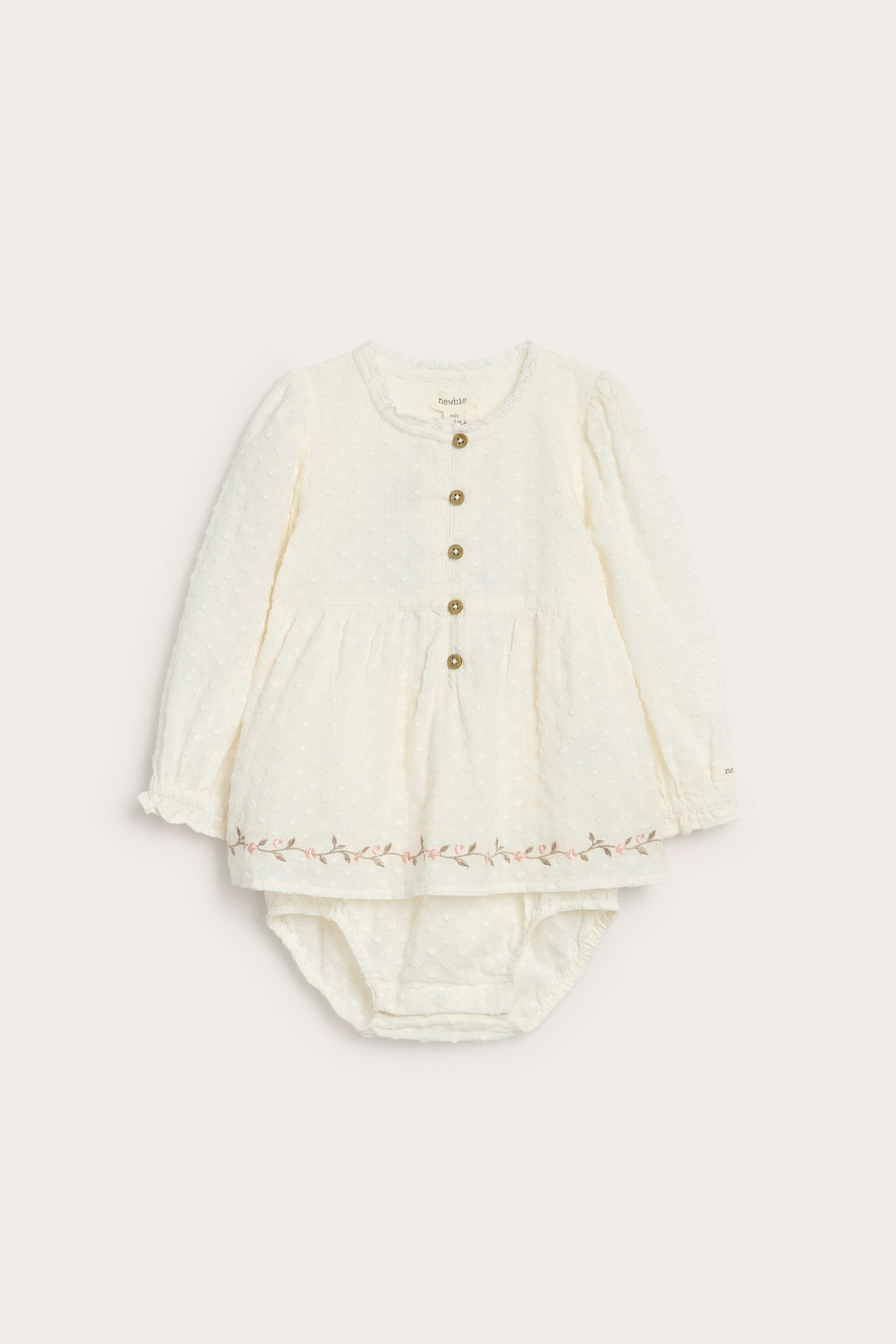Woven frilled bodysuit blouse