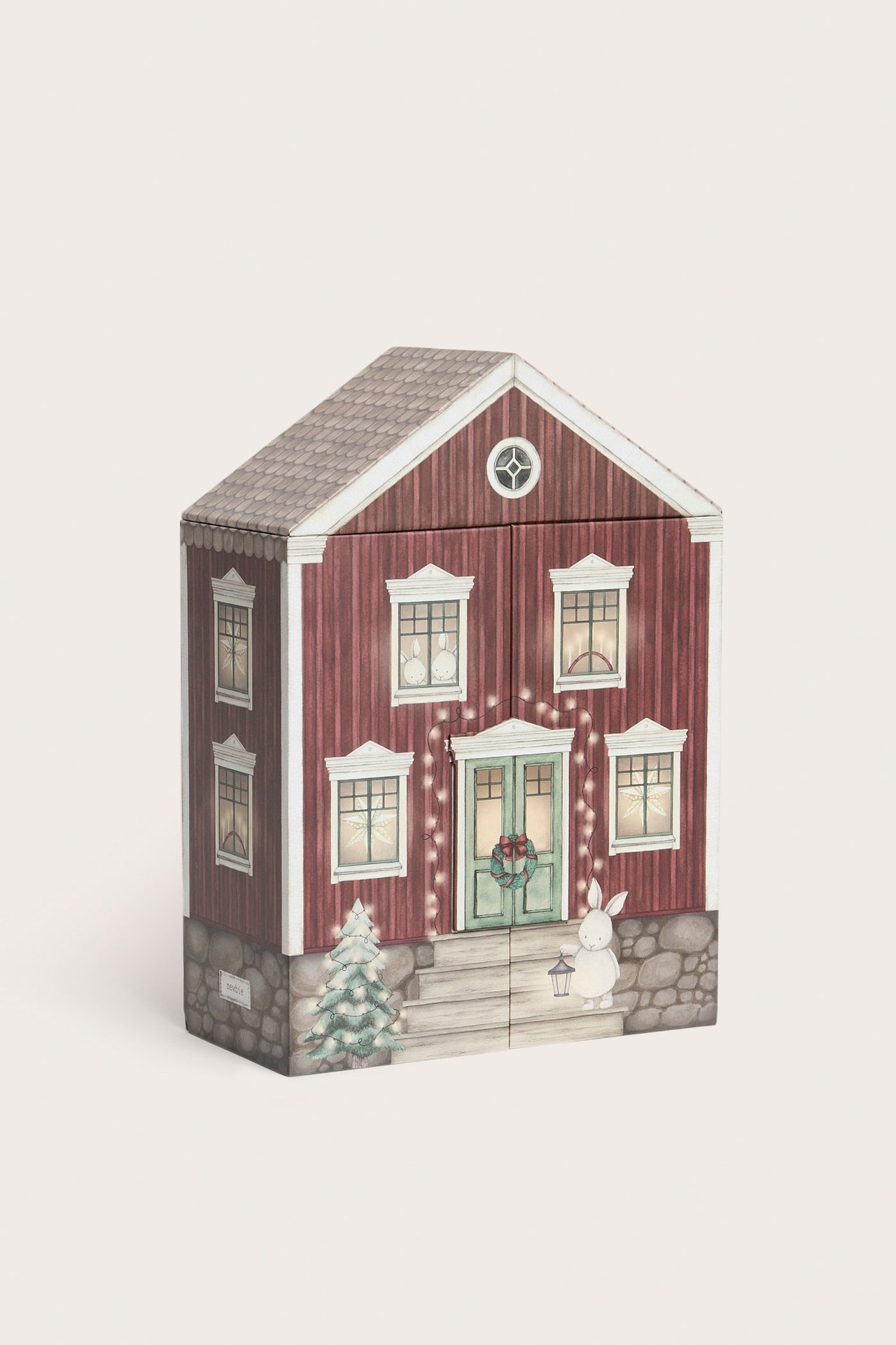 Advent calendar with small drawers - Dark red - 1