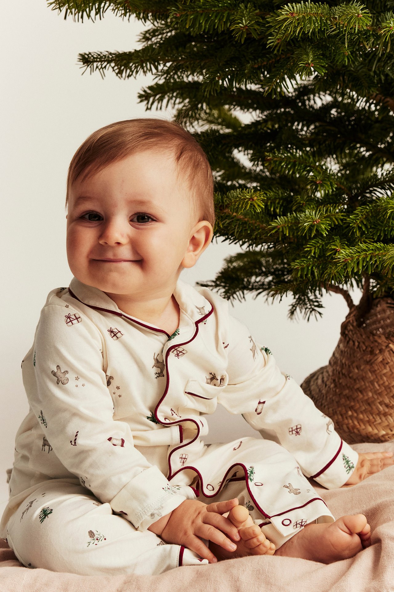 Weihnachts-Pyjama - Naturweiß - 1