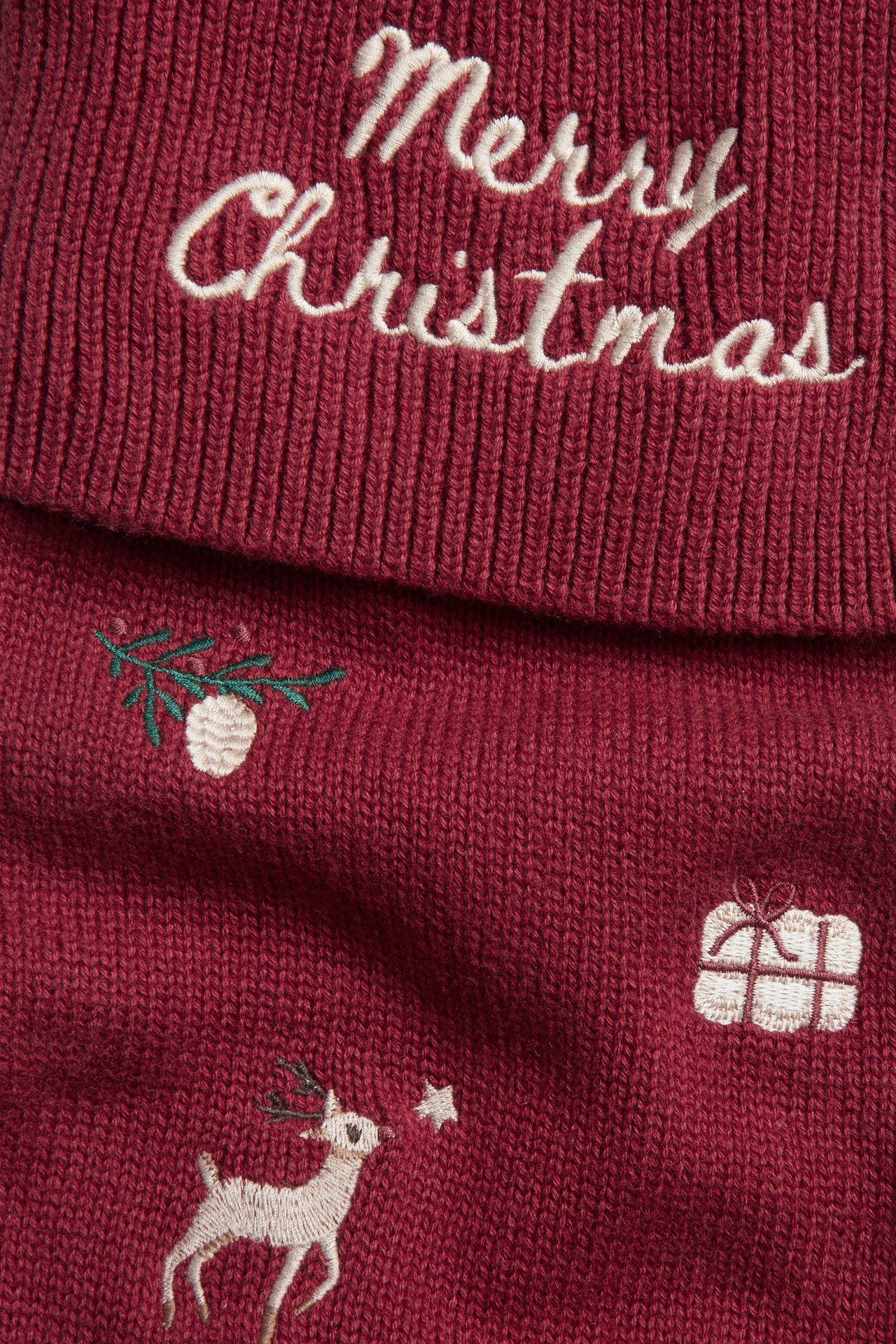 Knitted Christmas stockings - Red - 2