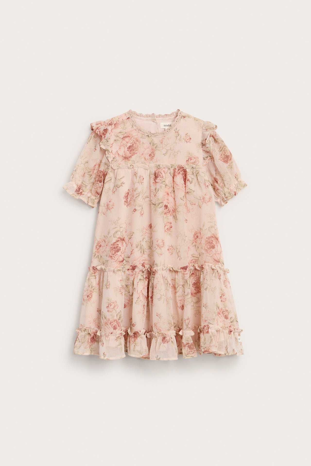 Floral chiffon dress - Pink - 2