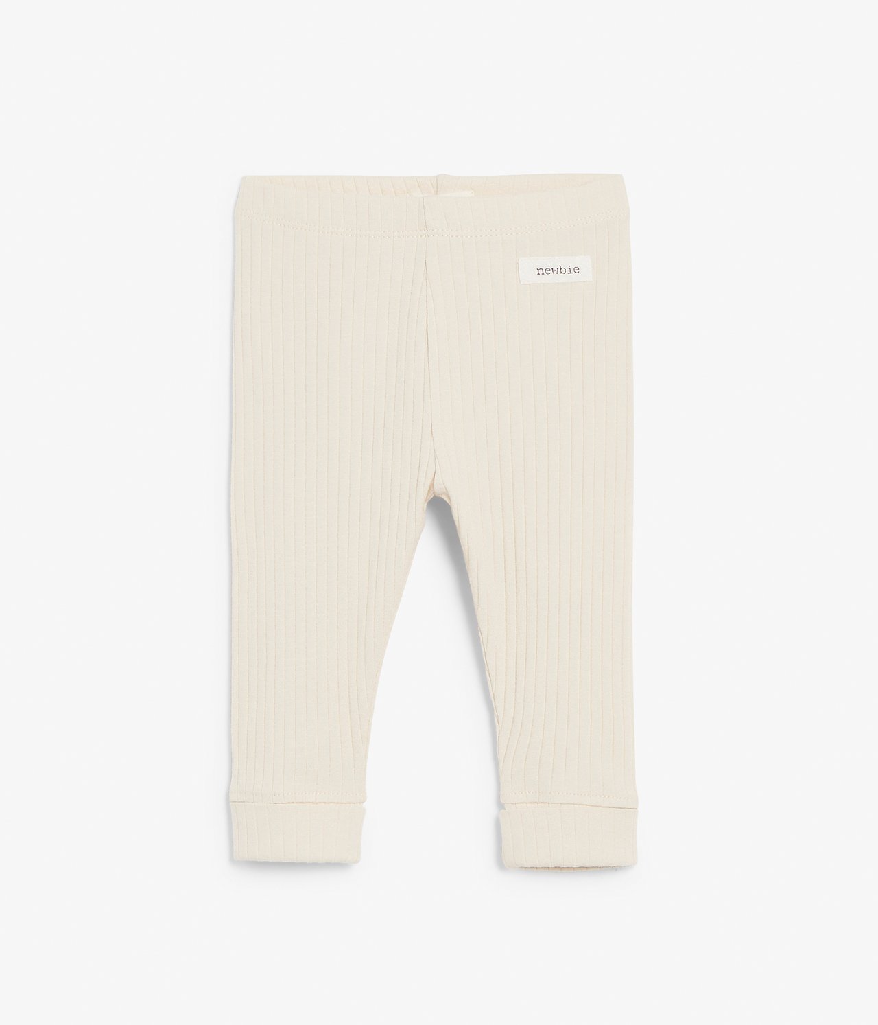 Ribbed leggings - Light beige - 1