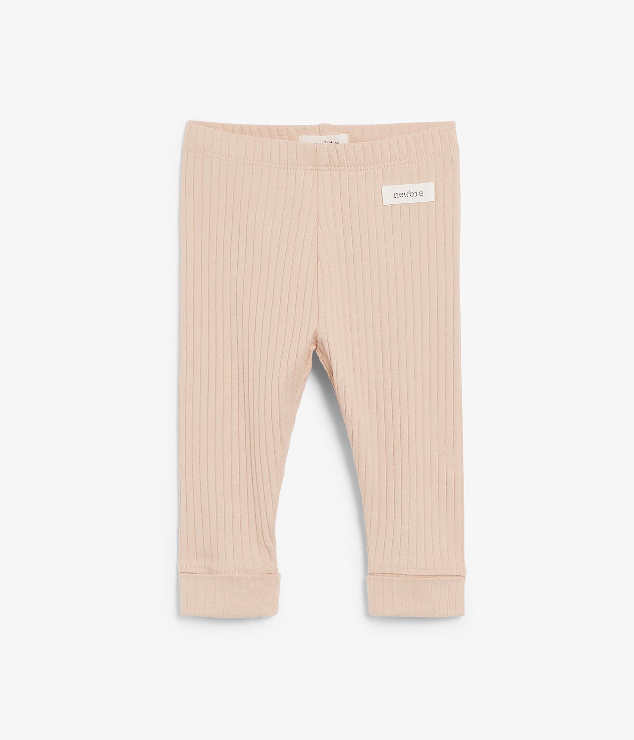 Gerippte Leggings - Hellrosa - 1
