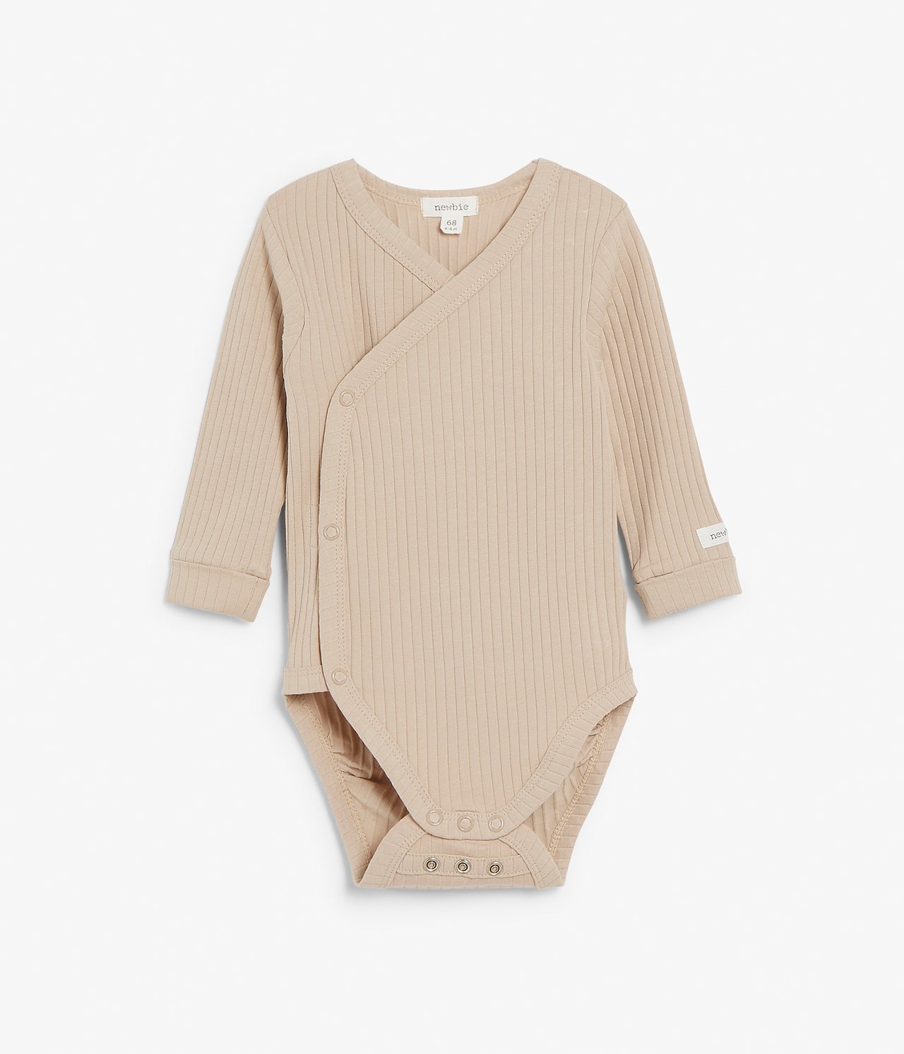 Gerippter Body mit Verlängerung - Beige - 2