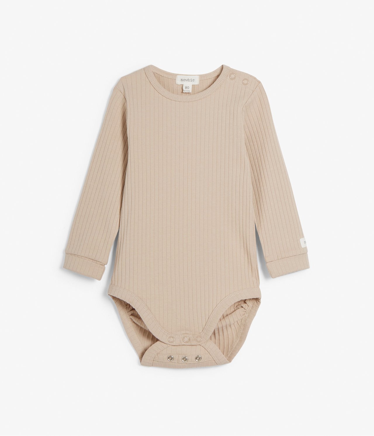Gerippter Body mit Verlängerung - Beige - 3