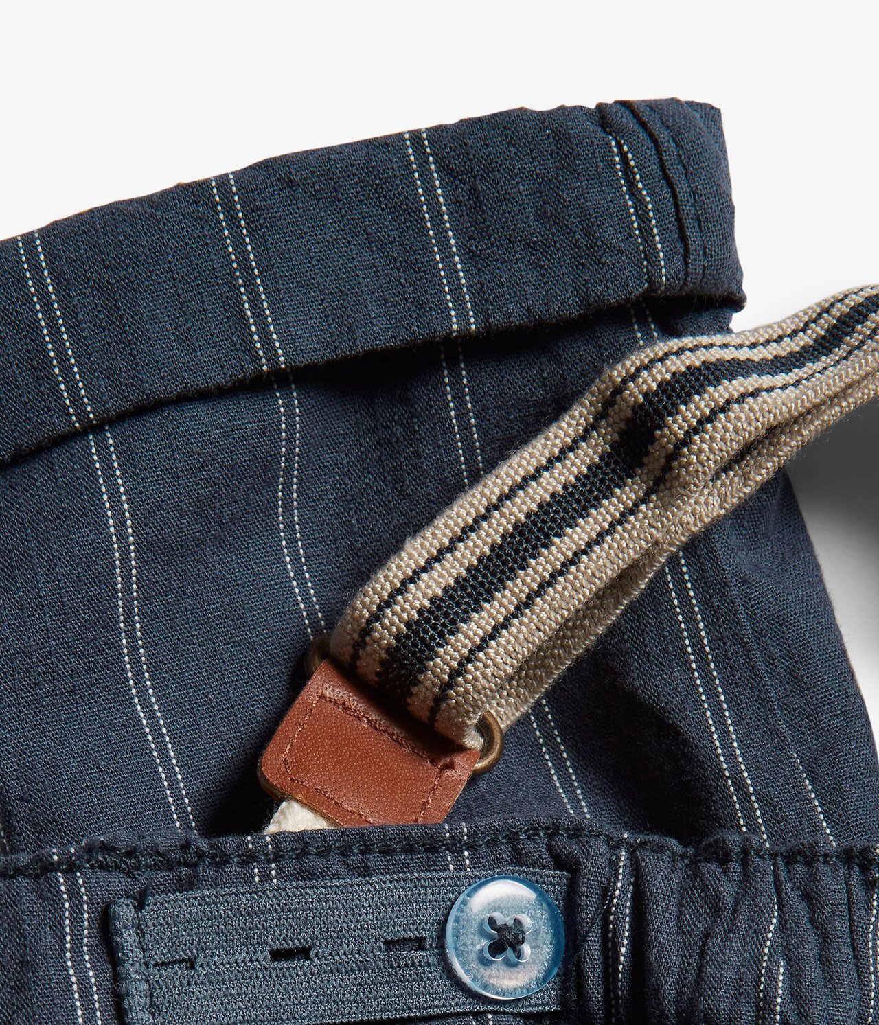 Baby blue dungaree trousers - Dark blue - 1