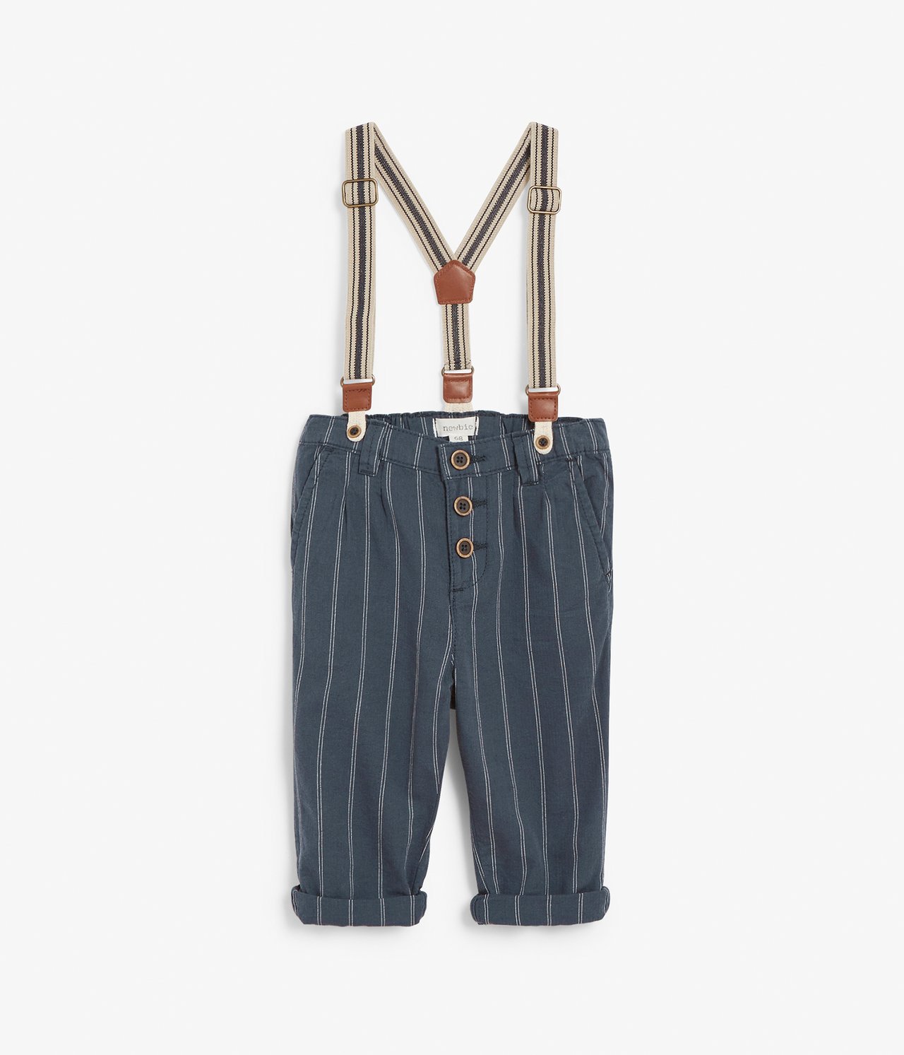 Baby blue dungaree trousers - Dark blue - 2