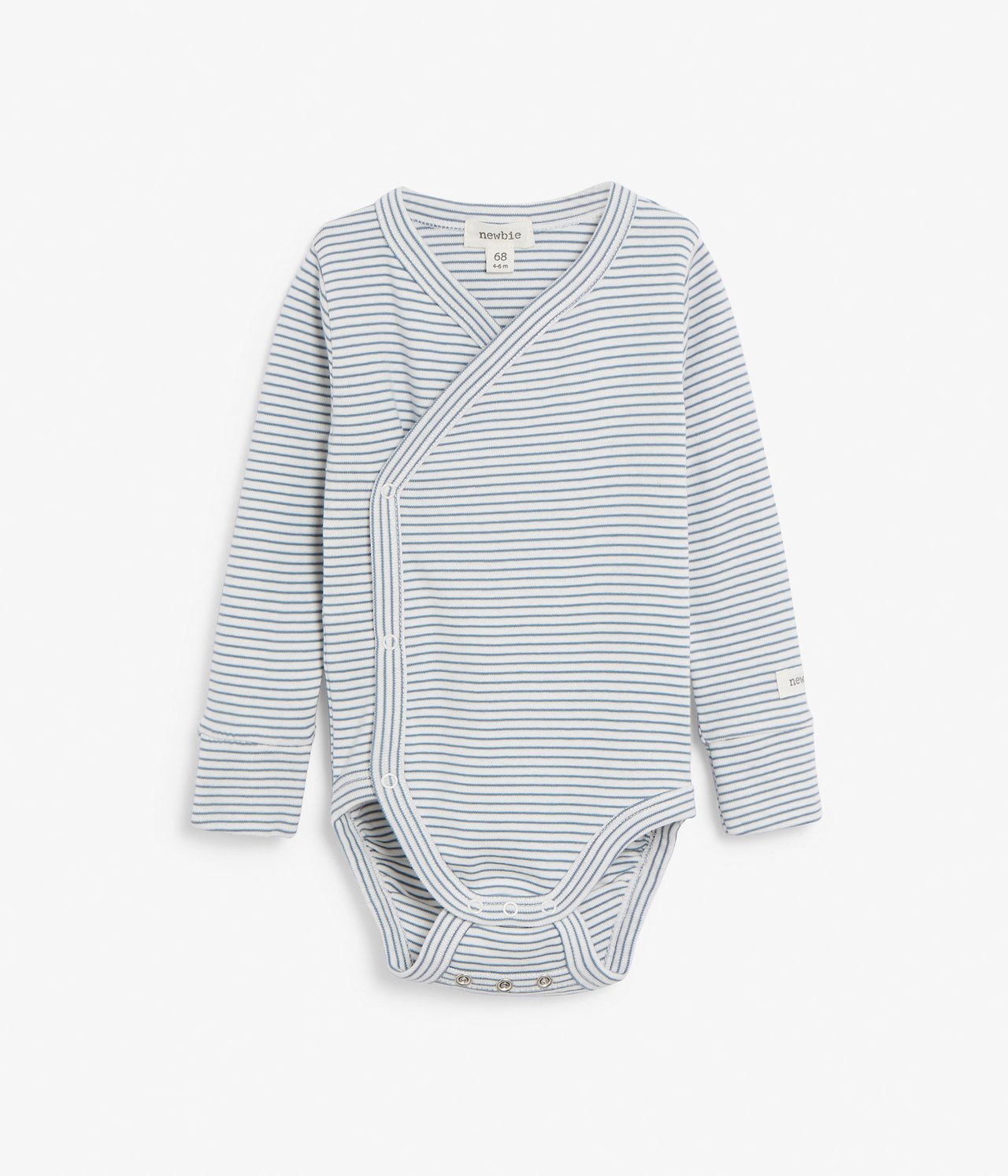 Striped wrap bodysuit - Blue - 2