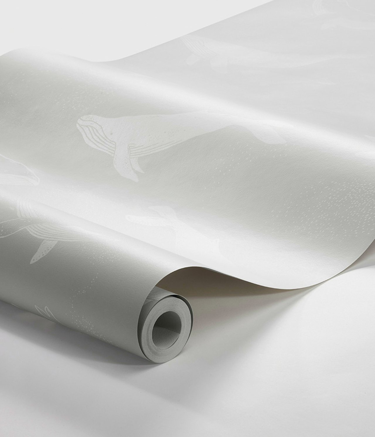Whales light grey wallpaper - Grau - 2