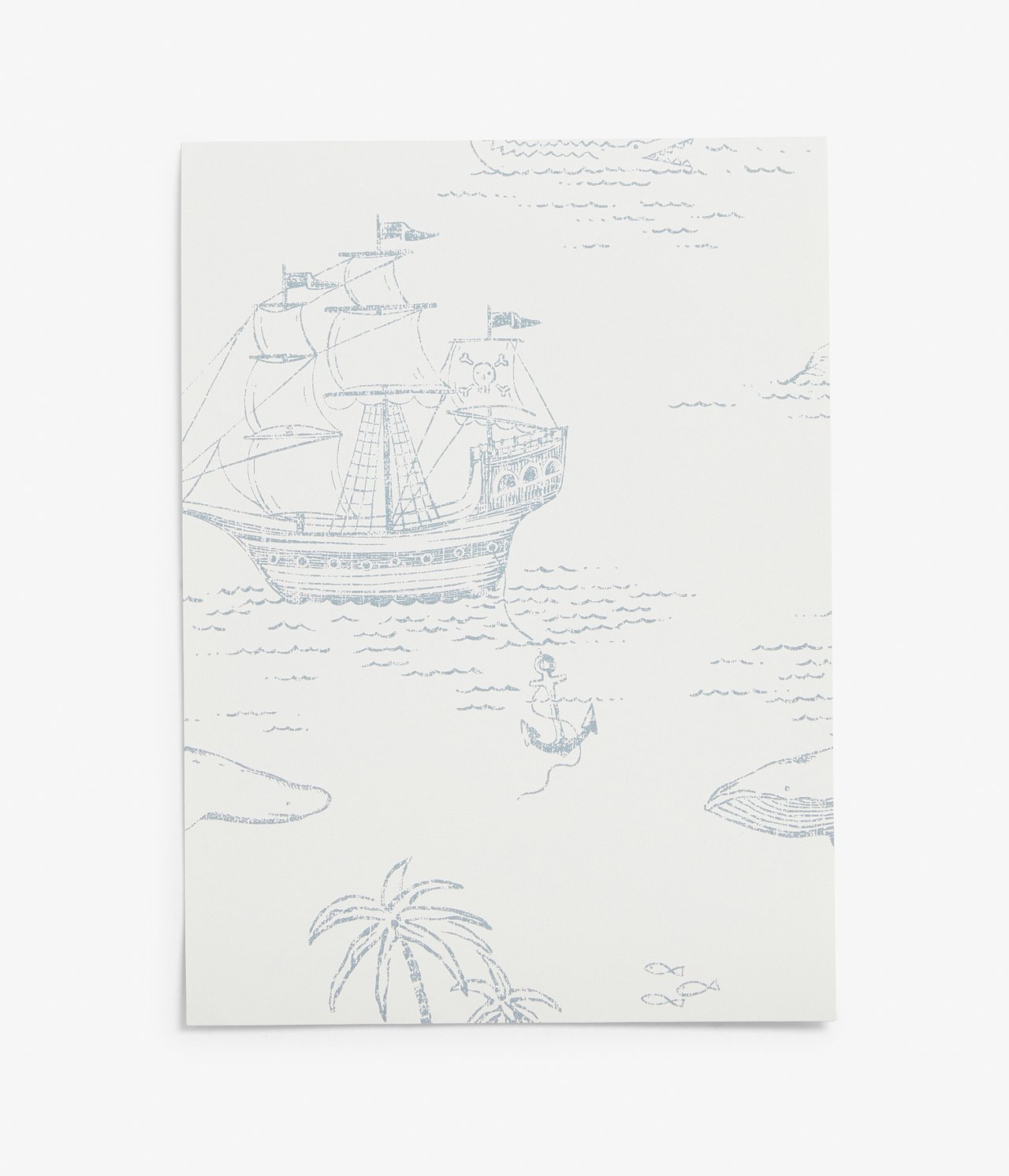 Treasure Island white wallpaper sample - White - 1