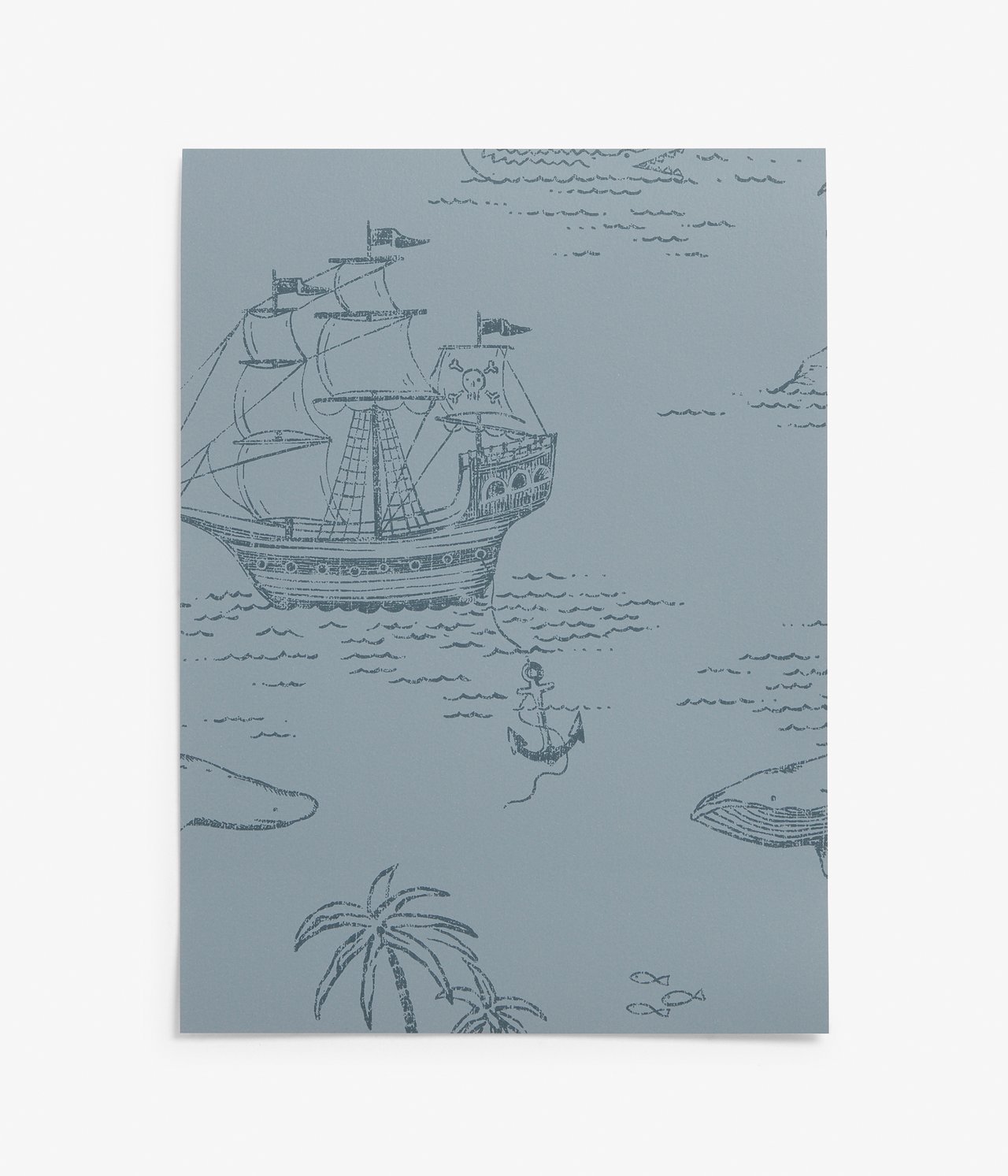 Treasure Island blue wallpaper sample - Blau - 1