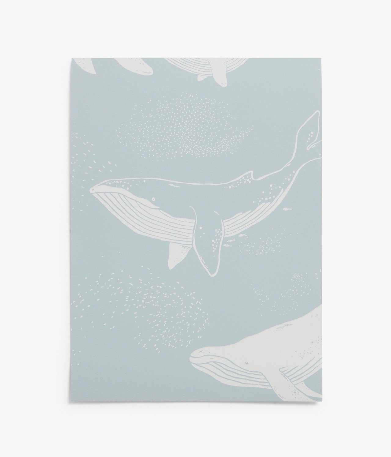 Whales light blue wallpaper sample - Hellblau  - 1