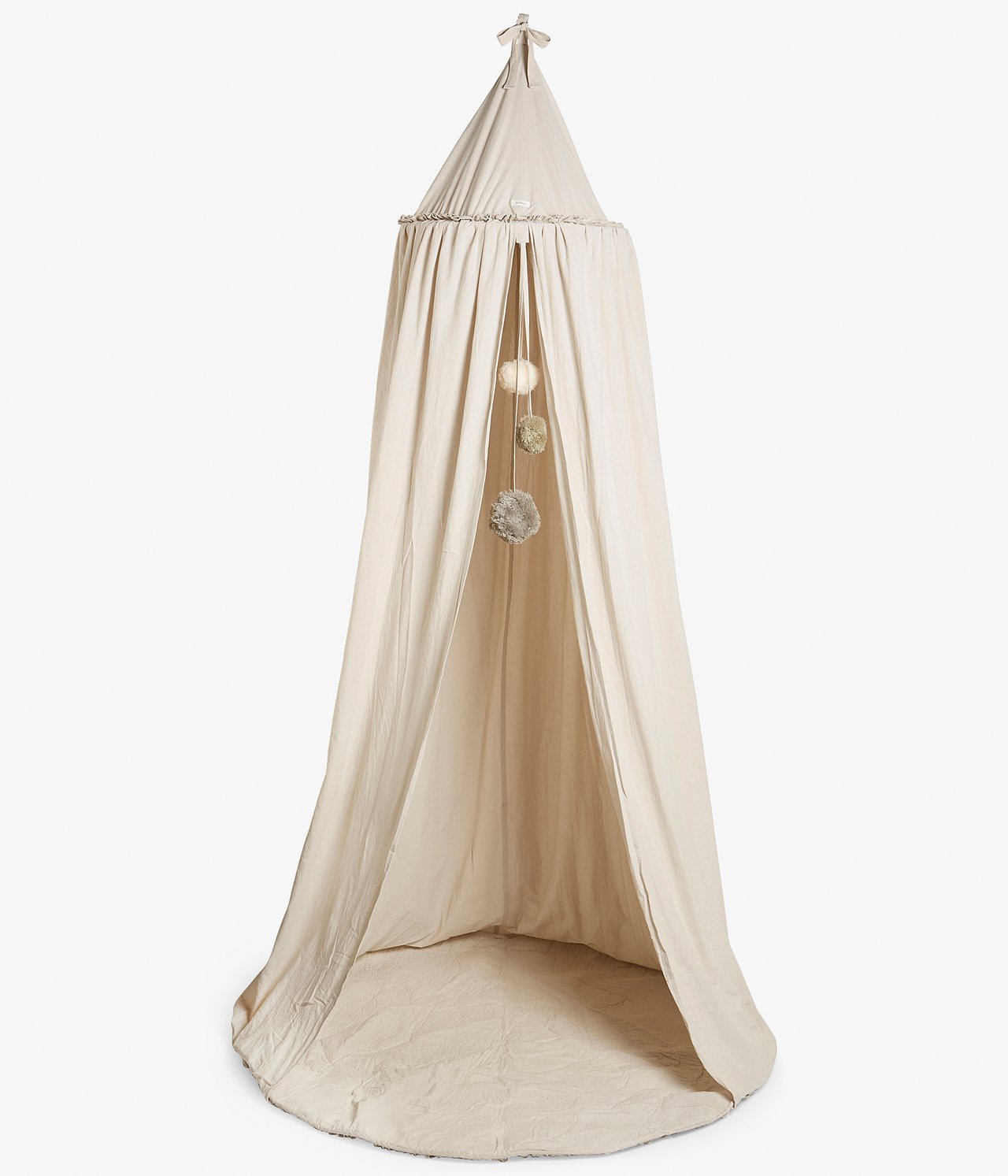 Reading tent with pom poms