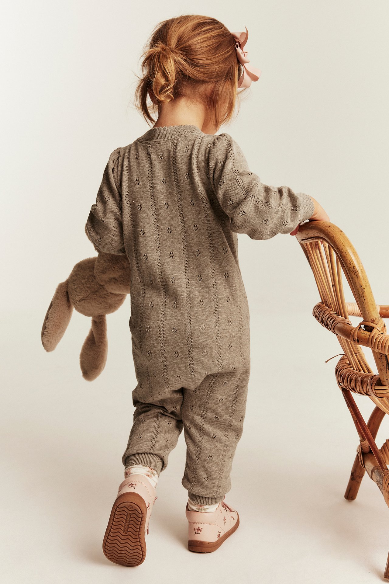 Gestrickter Jumpsuit mit Strukturmuster