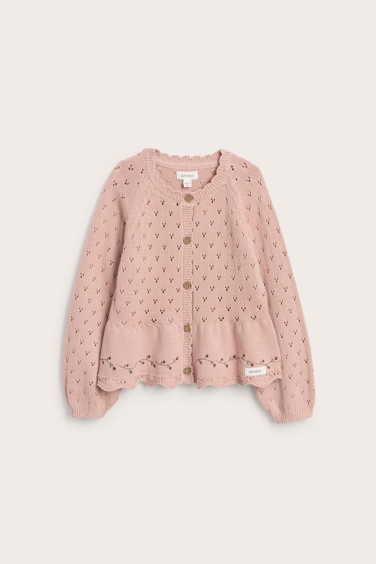 Knitted cardigan with embroidery