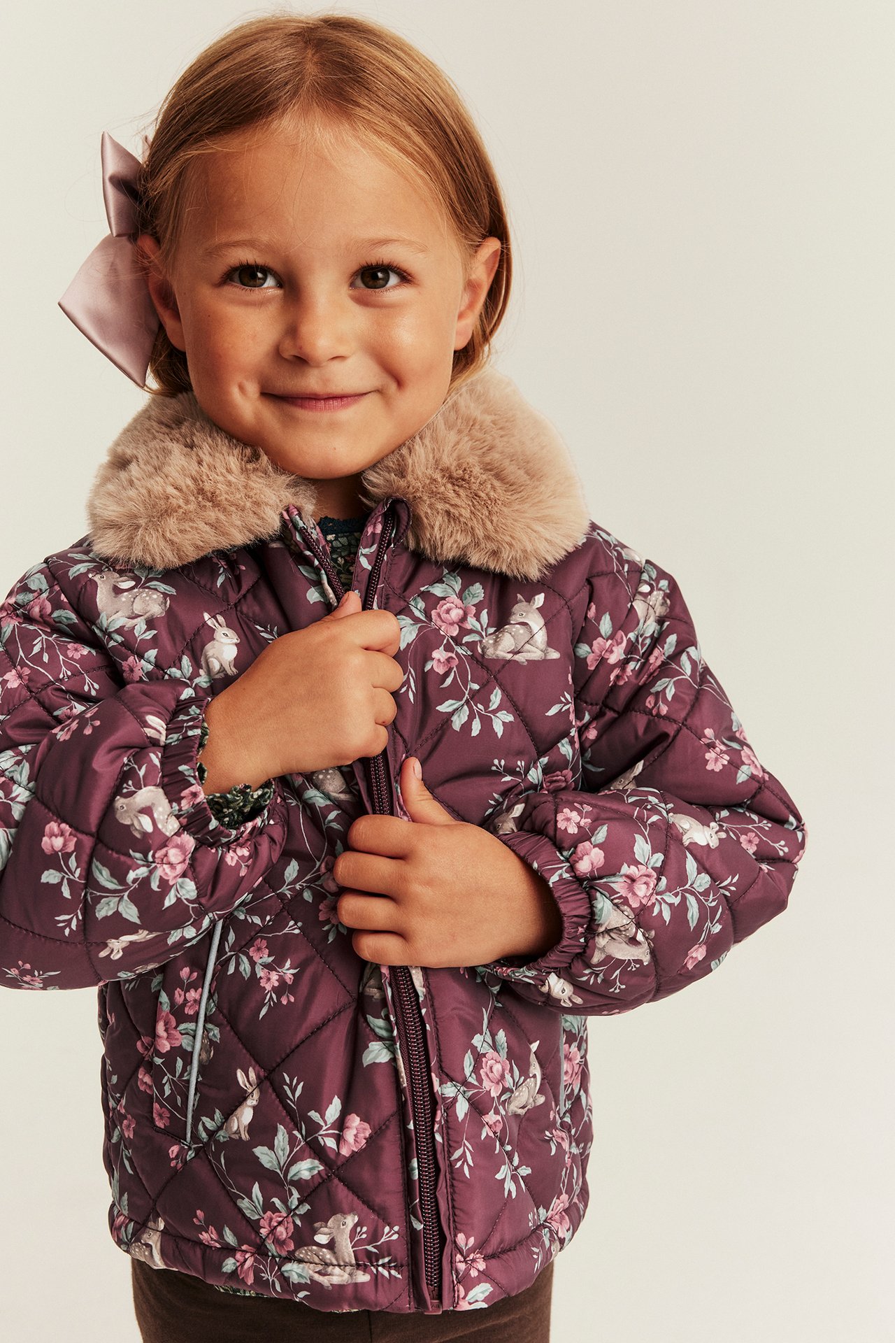 Quilted floral jacket