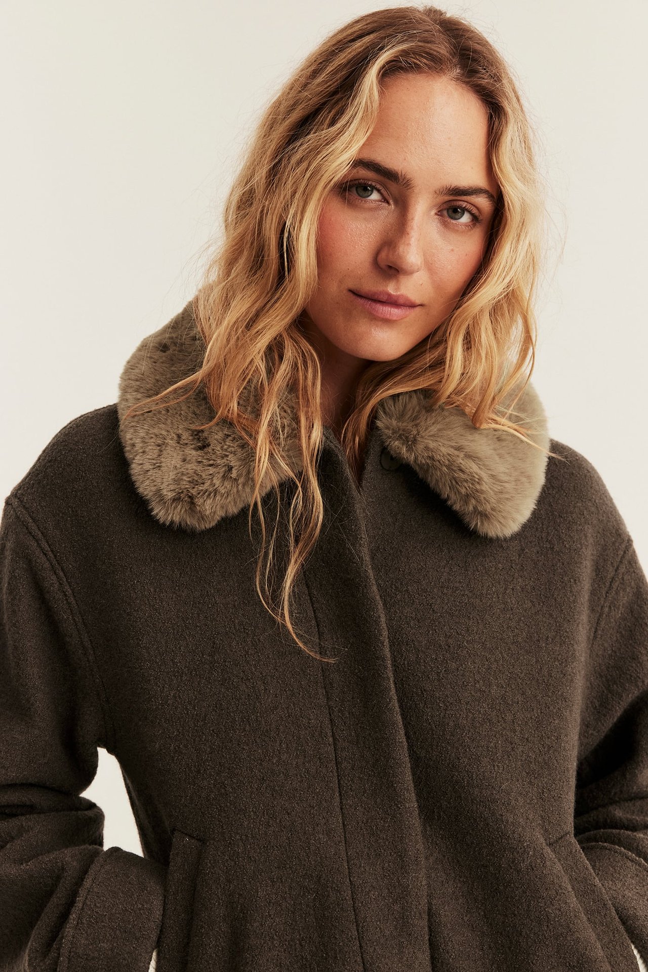 Short wool jacket Newbie Woman - Brown - 1